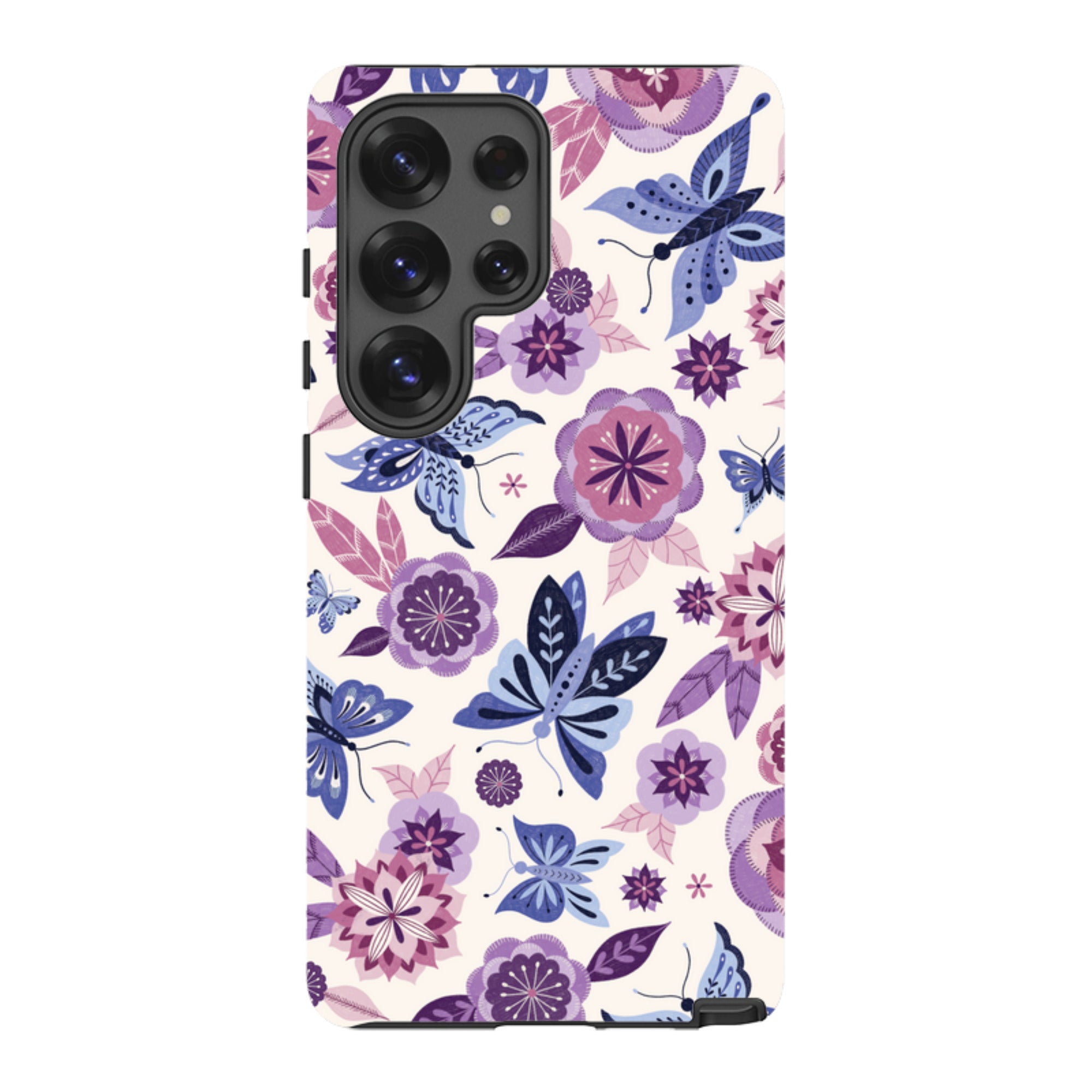 Samsung Tough Case - Butterfly Blooms Ivory By Jenny Zemanek