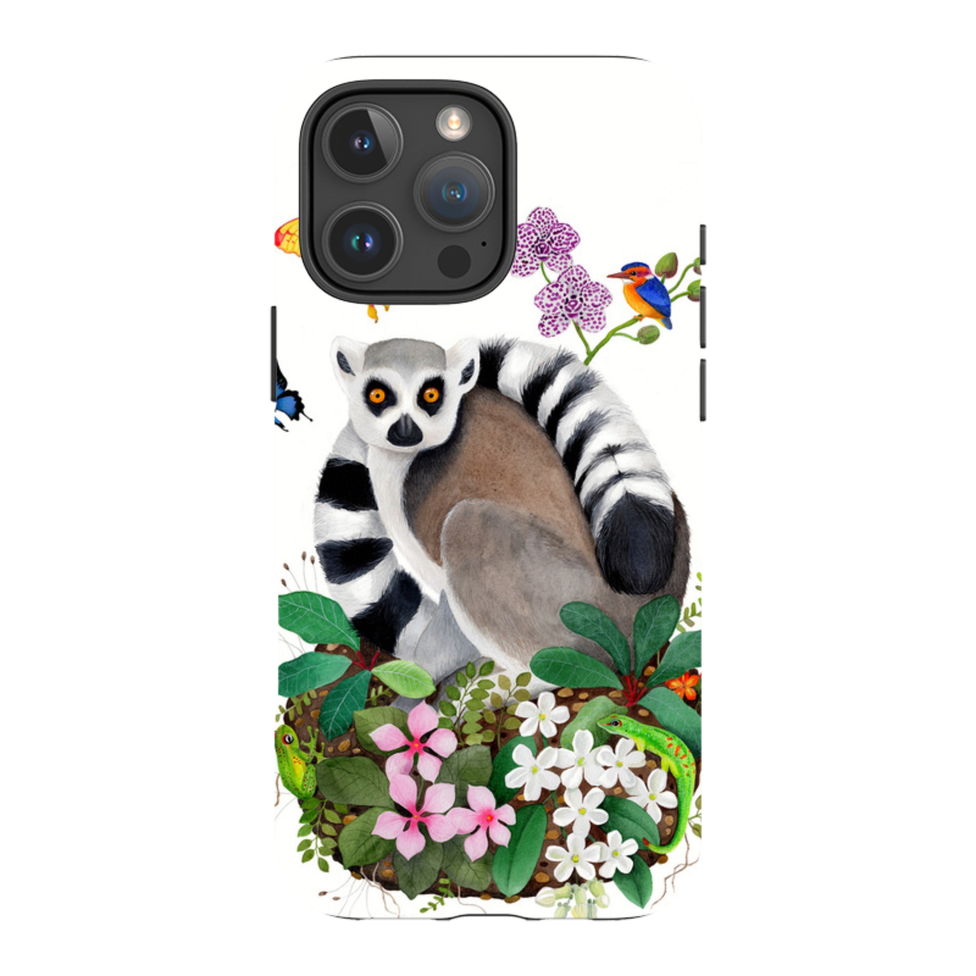 iPhone Tough Case - Madagascar Lemur By Bex Parkin