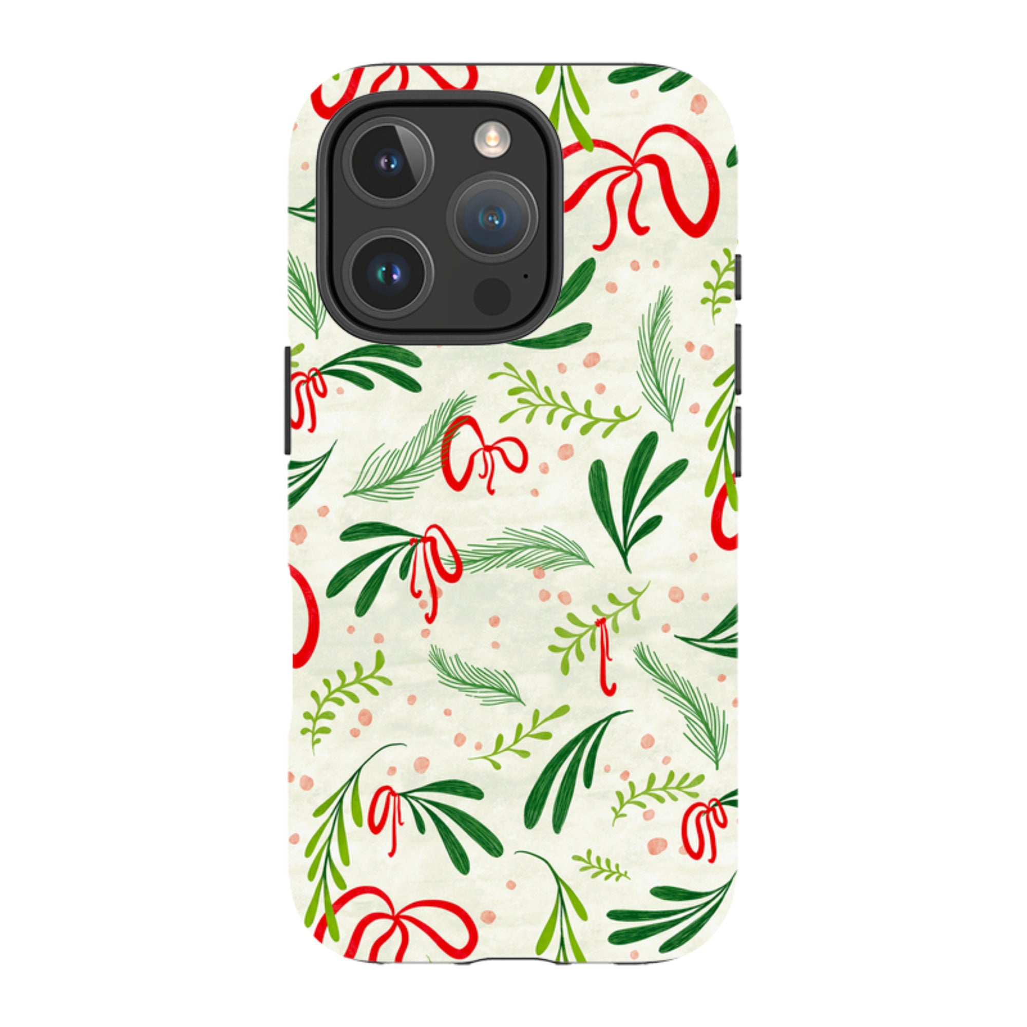 iPhone Tough Case - Christmas Bows By Katherine Quinn