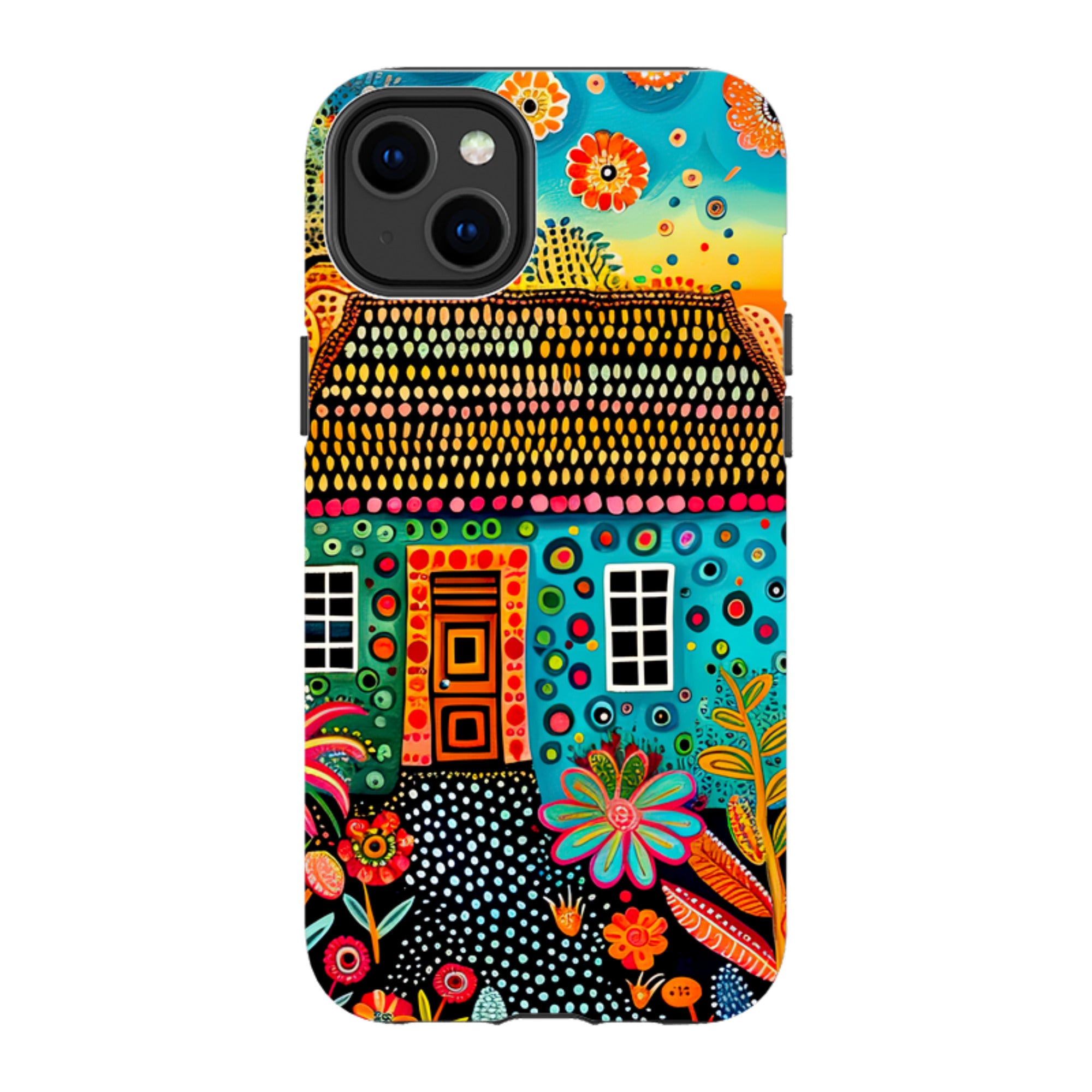 iPhone Case - Folk Art House VII