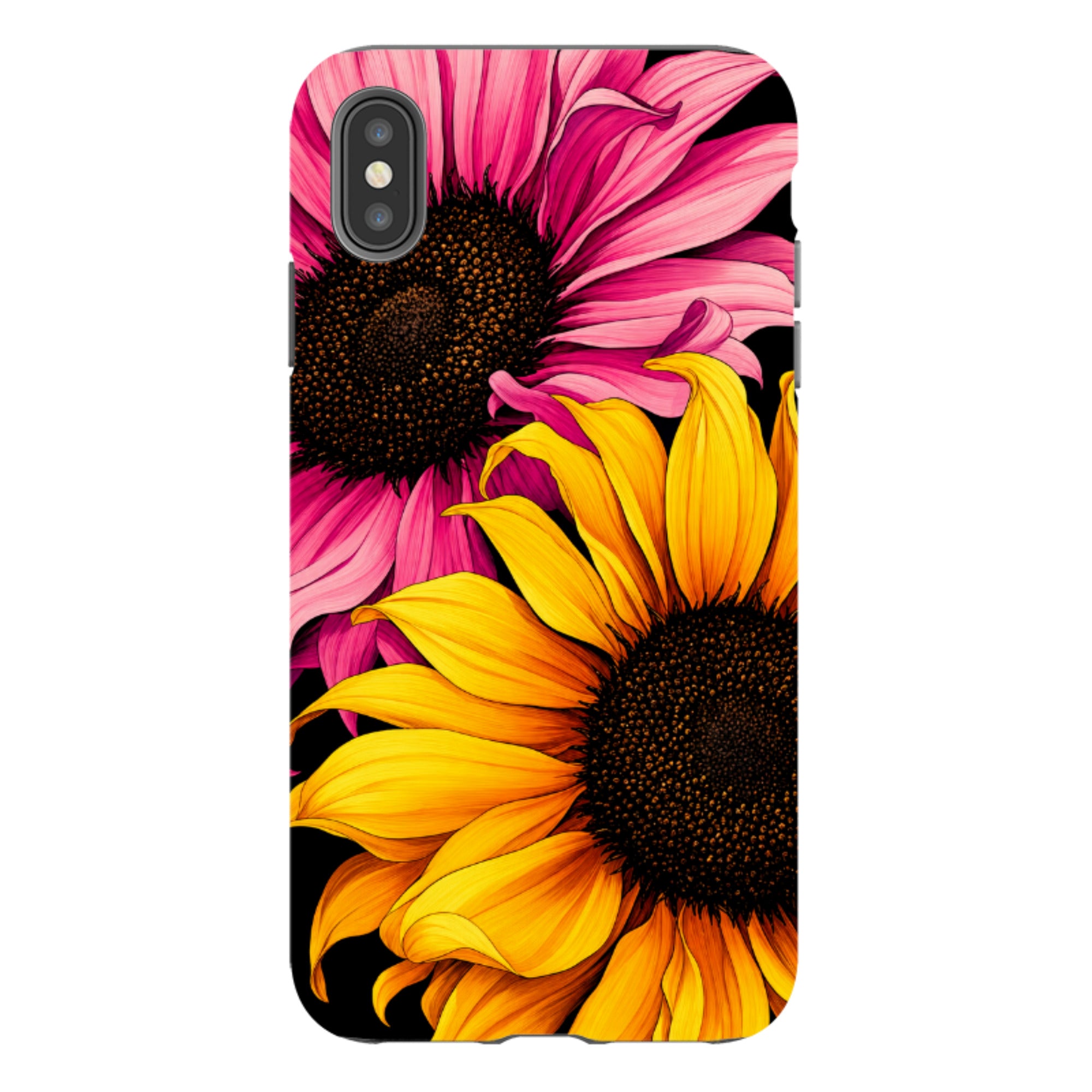 iPhone Tough Case - Yellow & Pink Sunflower