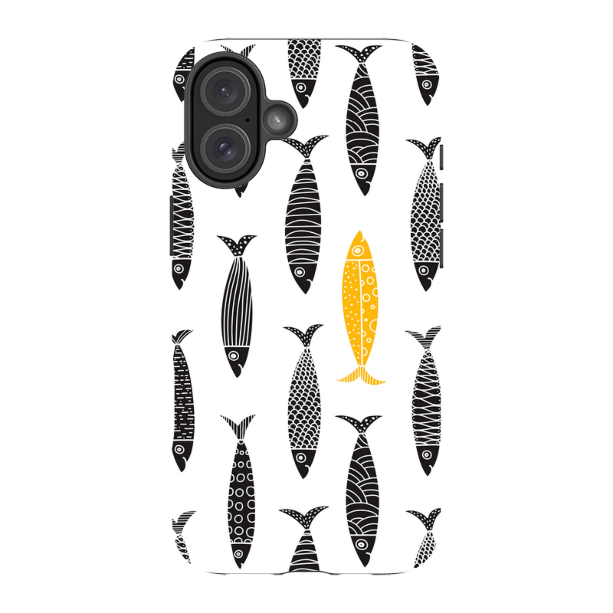 iPhone Case - Black and Gold Sardines