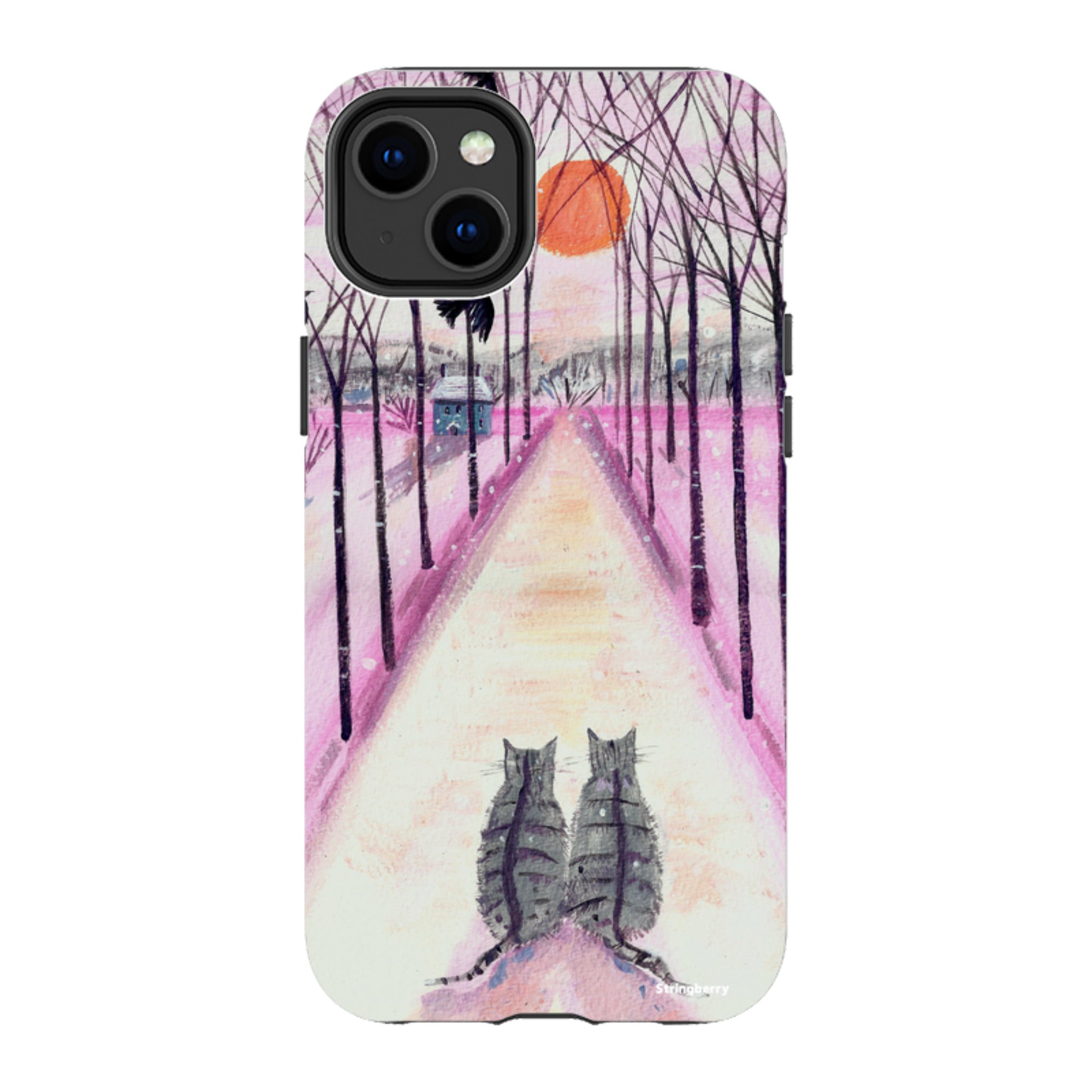 iPhone Tough Case - Winter Cats By Mary Stubberfield