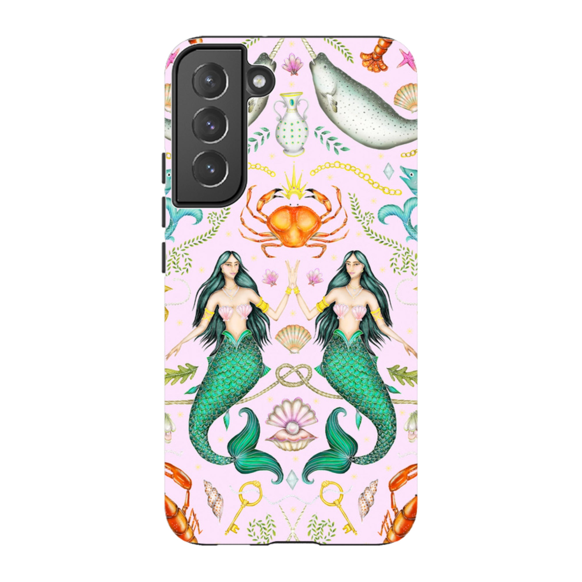Samsung Tough Case - Tritons Treasure Pink By Catherine Rowe