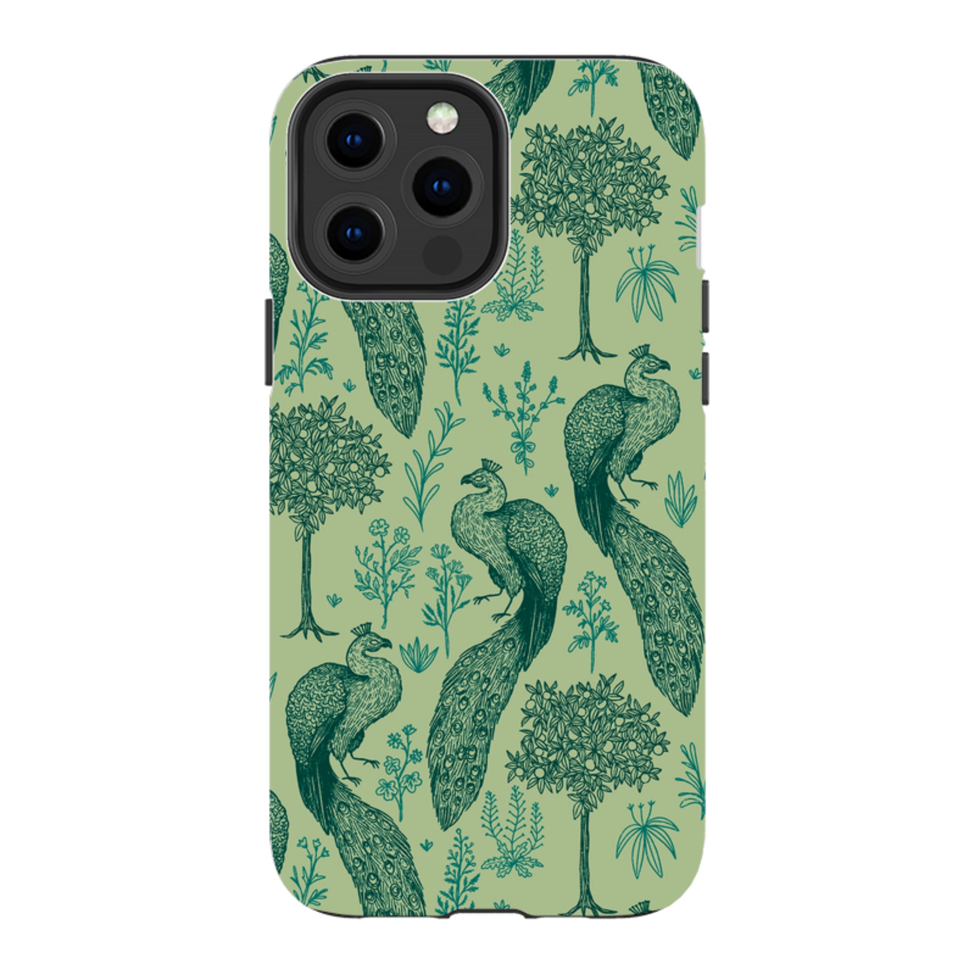 iPhone Tough Case - Peacock Pattern By Anna Stead