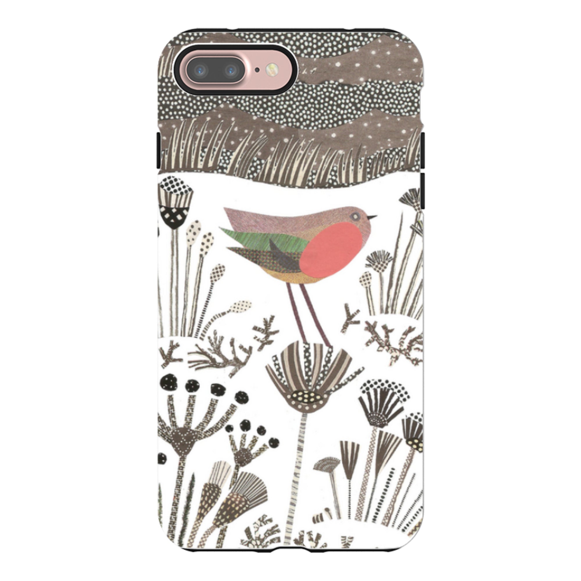 iPhone Tough Case - Robin in Snow By Jane Robbins