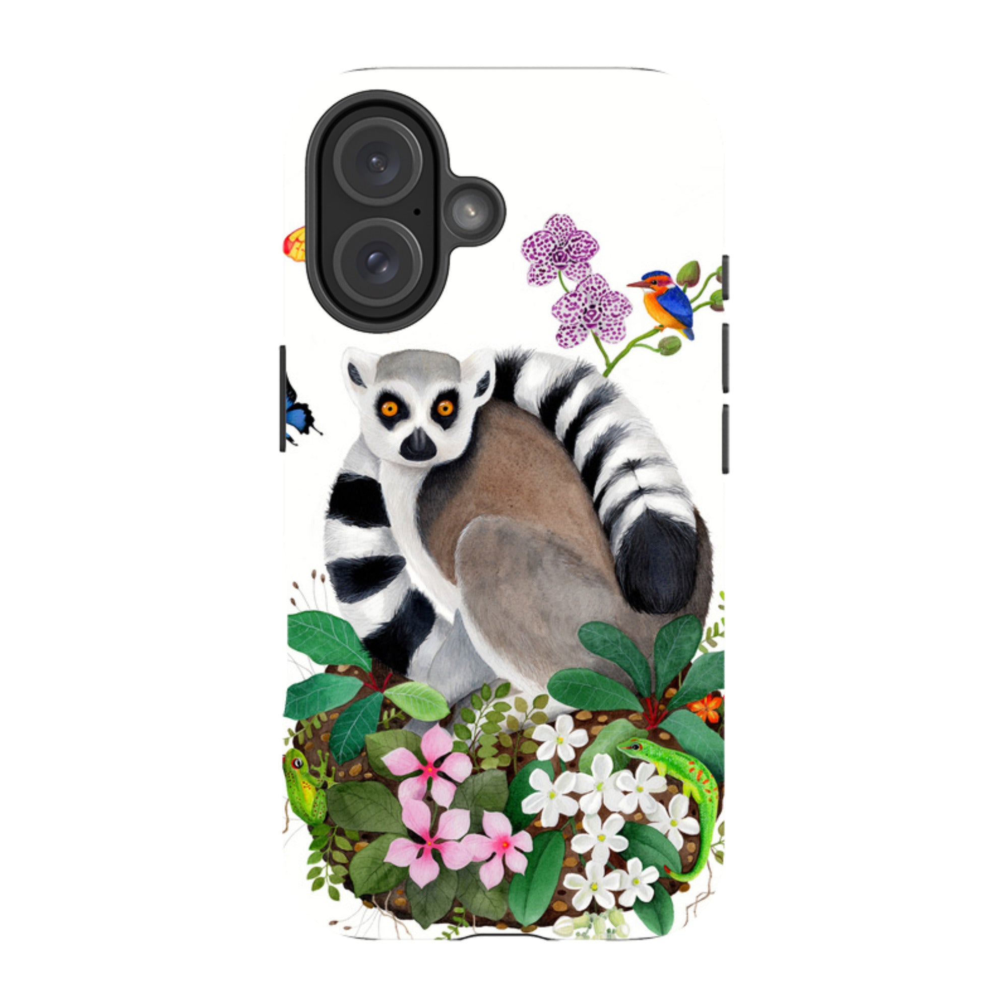 iPhone Tough Case - Madagascar Lemur By Bex Parkin