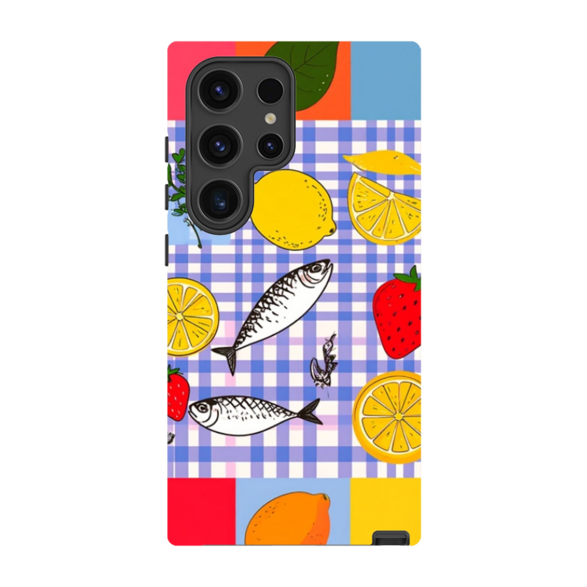 Samsung Tough Case - Sardines and Checks