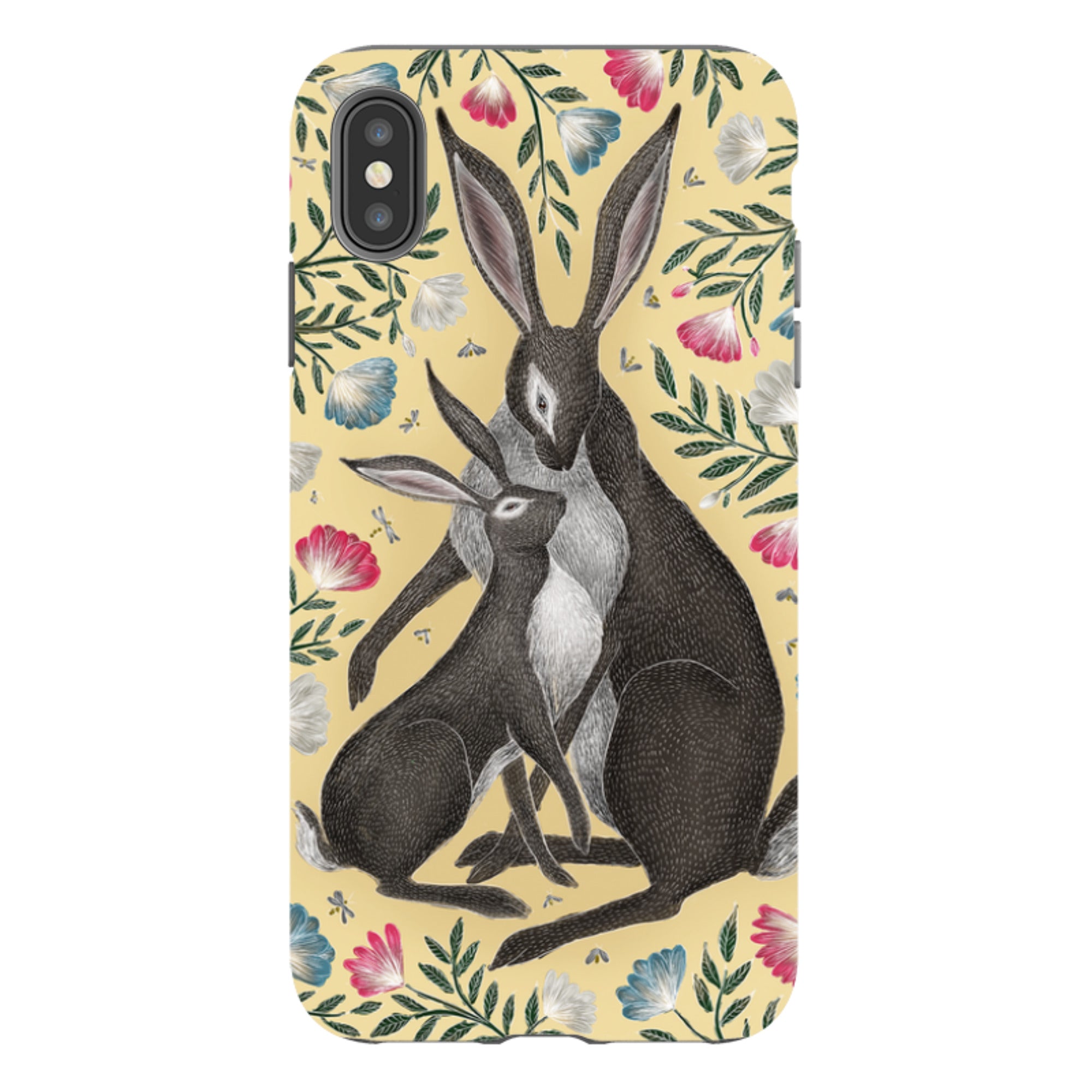 iPhone Tough Case - Mother And Baby Hare By Catherine Rowe
