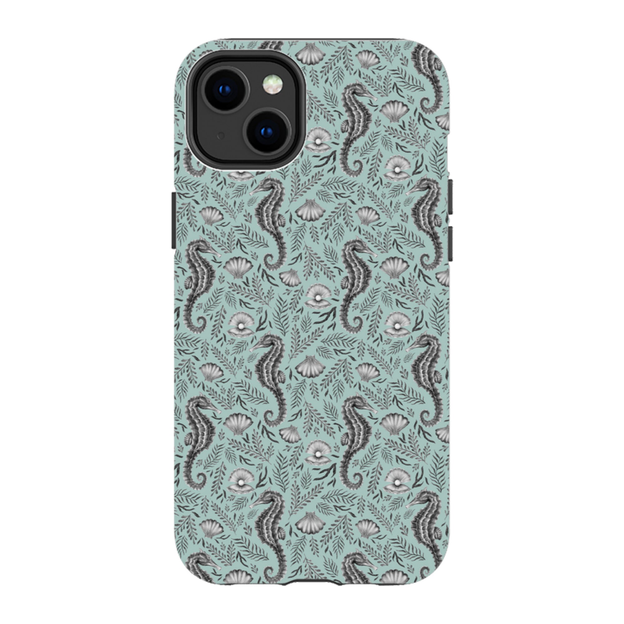 iPhone MagSafe Tough Case -  Seahorse Seafoam By Catherine Rowe