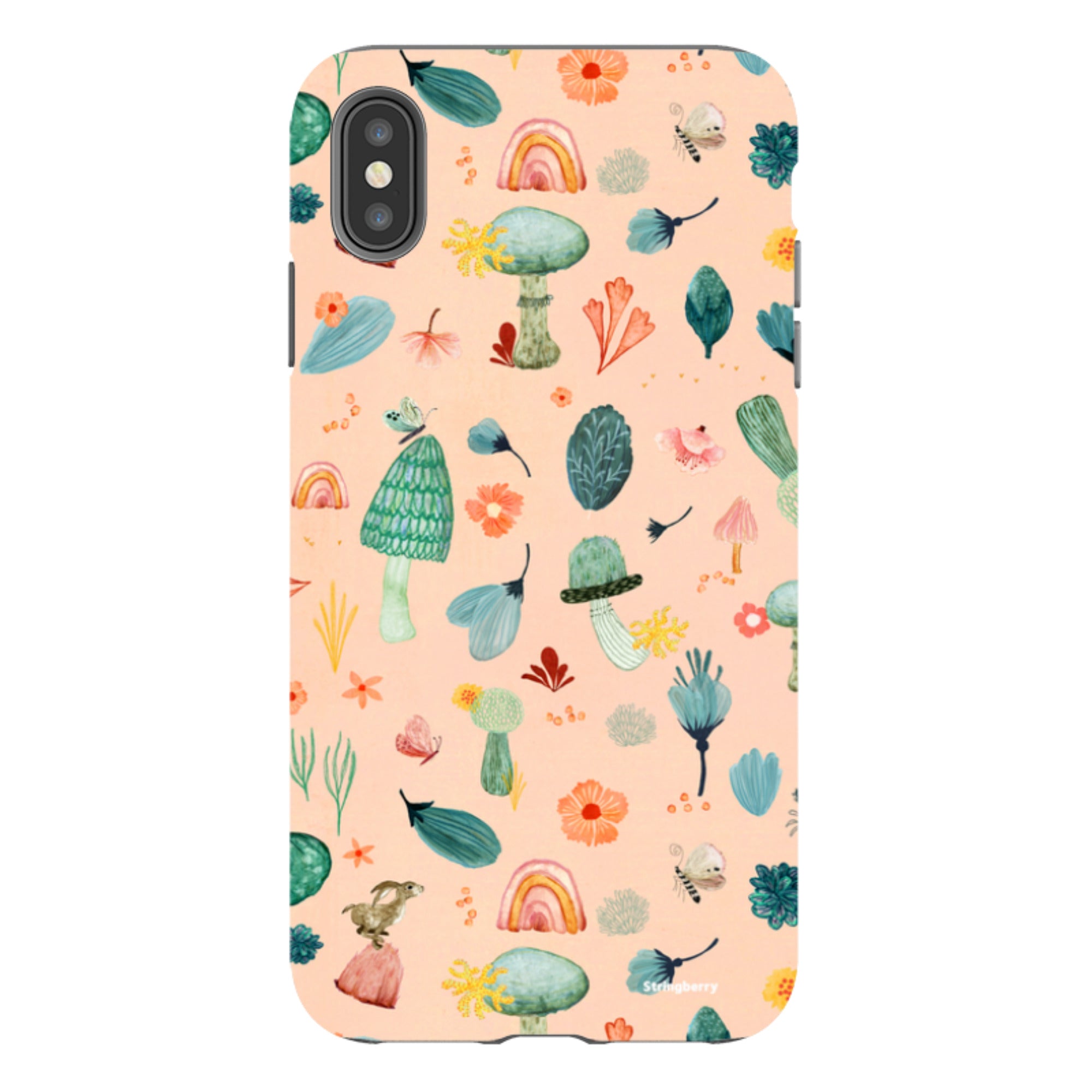 iPhone Tough Case - Mushroom World Pink By Katherine Quinn