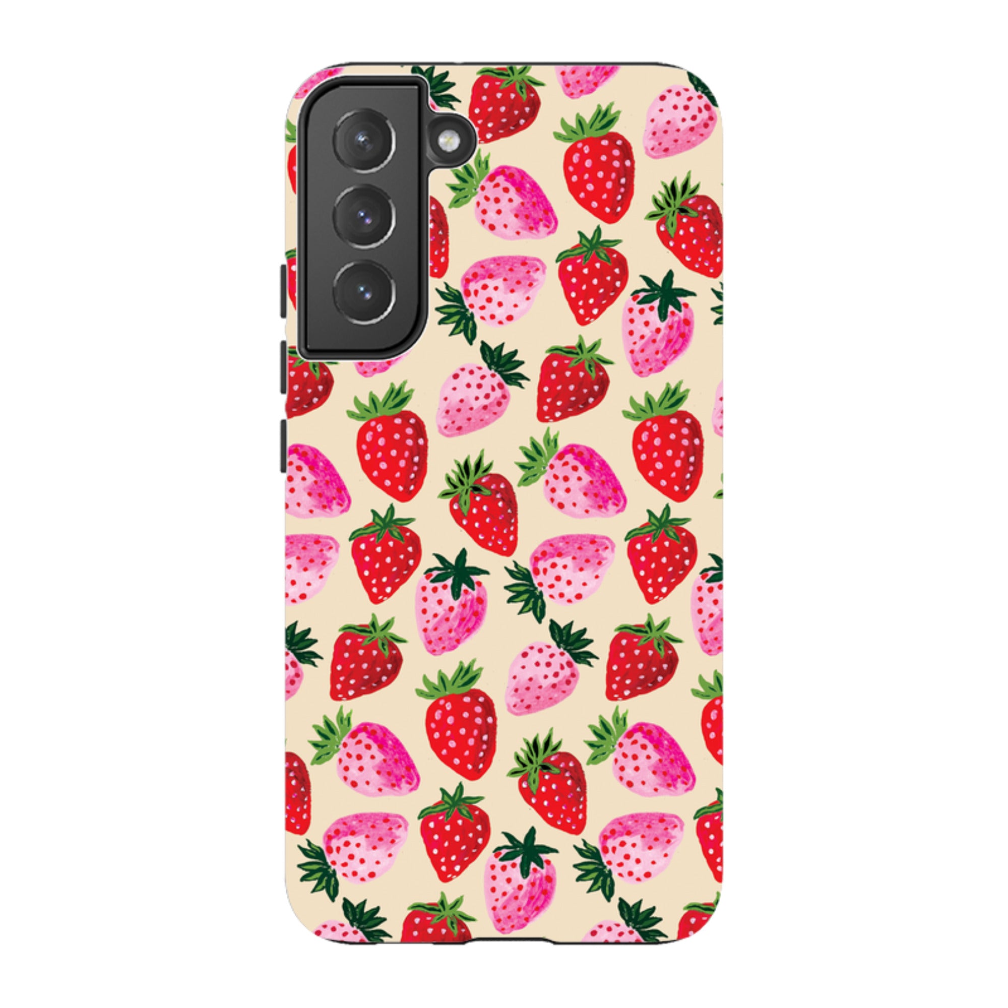Samsung Tough  Case - Strawberry Scatter Cream By Emma Frances Grant