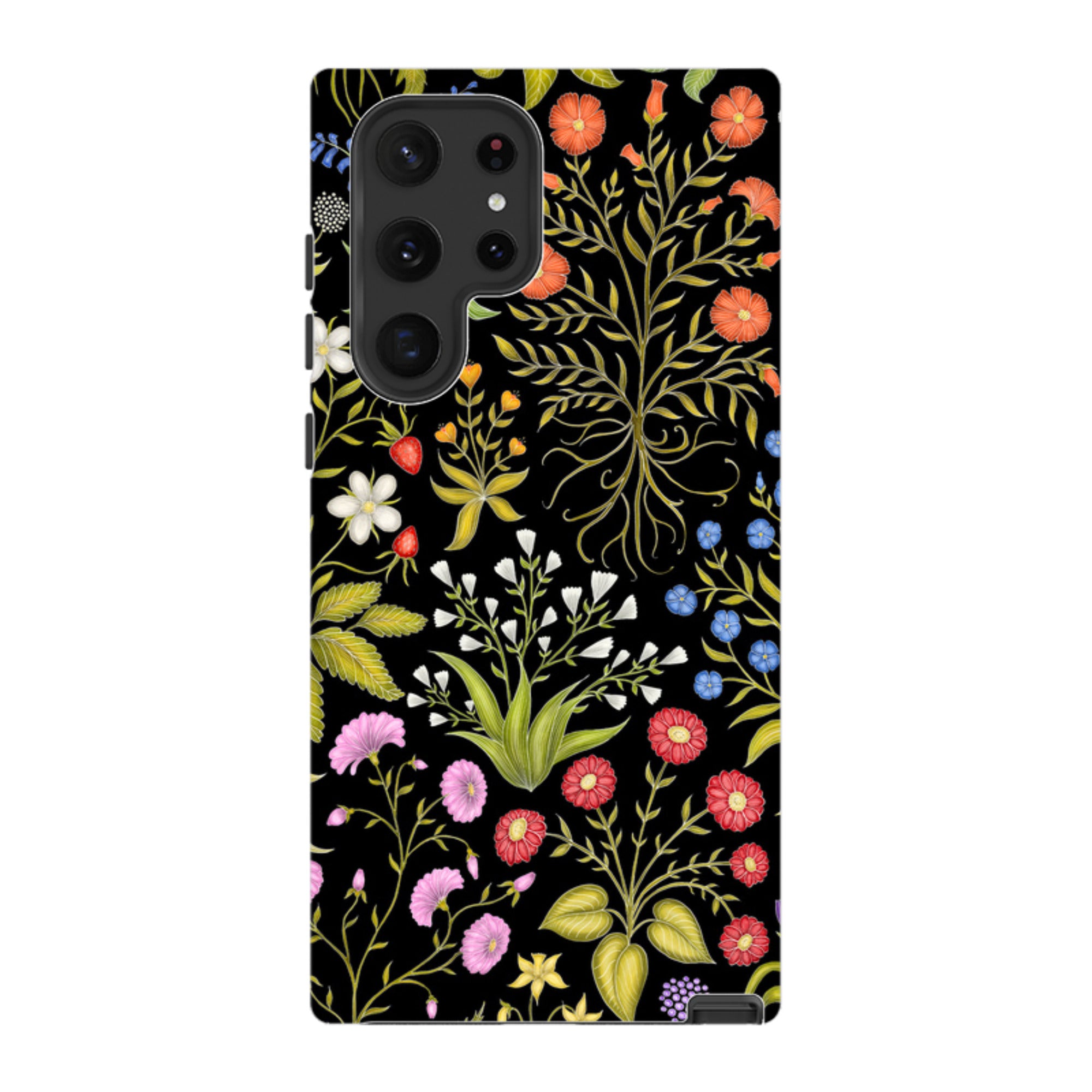 Samsung Tough Case - Fleurs Black By Catherine Rowe