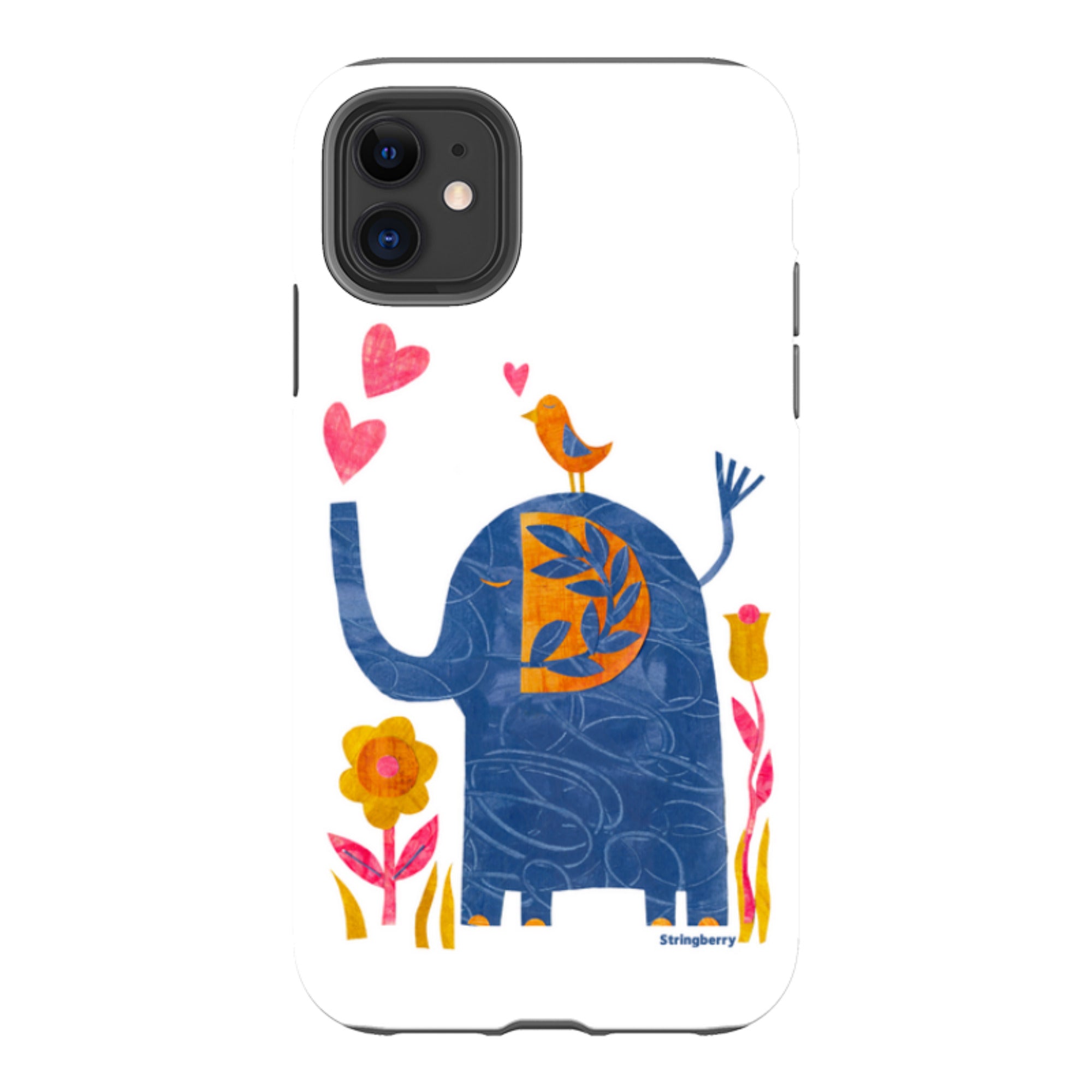 iPhone Tough Case - Elephant In Love By Tracey English