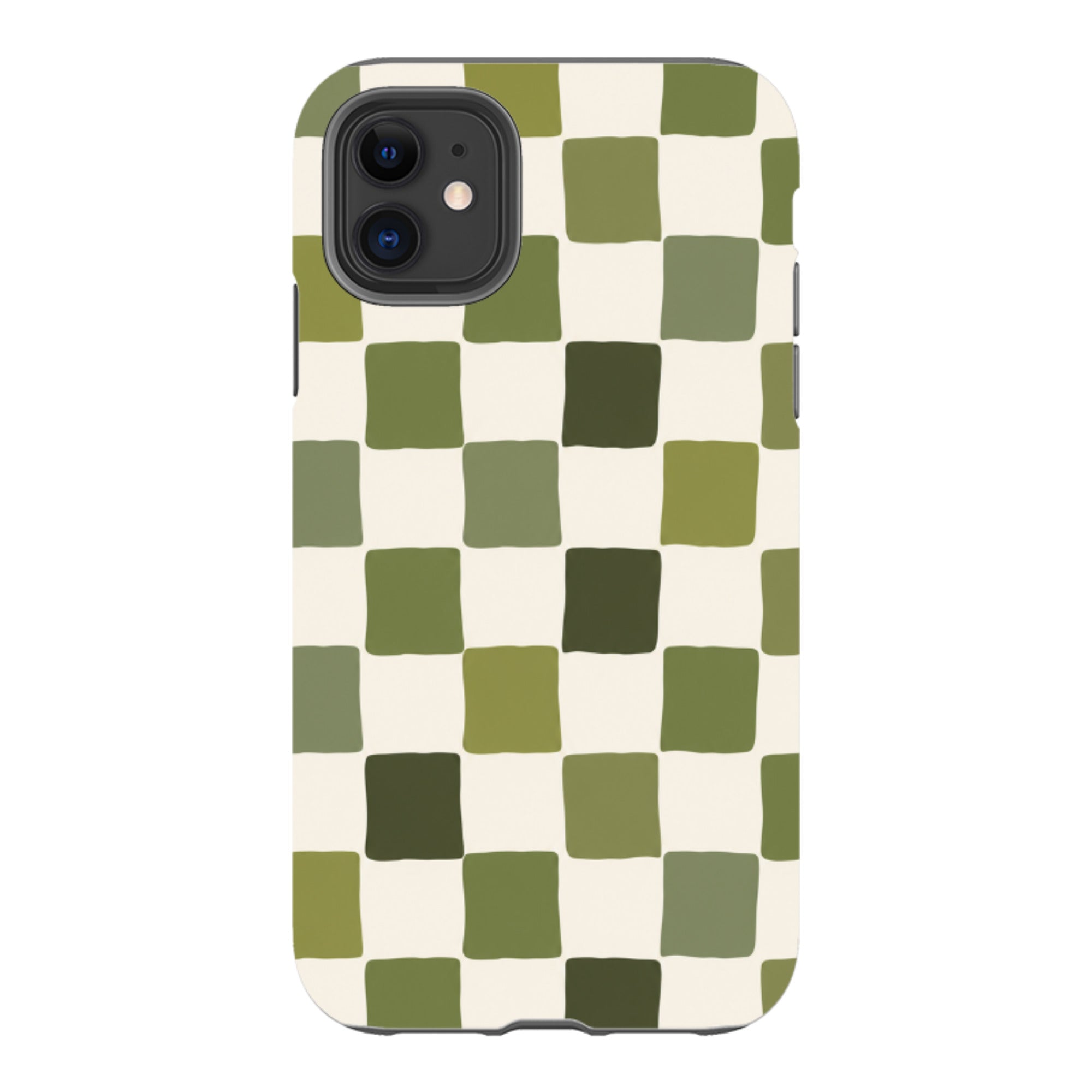 iPhone Tough Case - Green Checkerboard