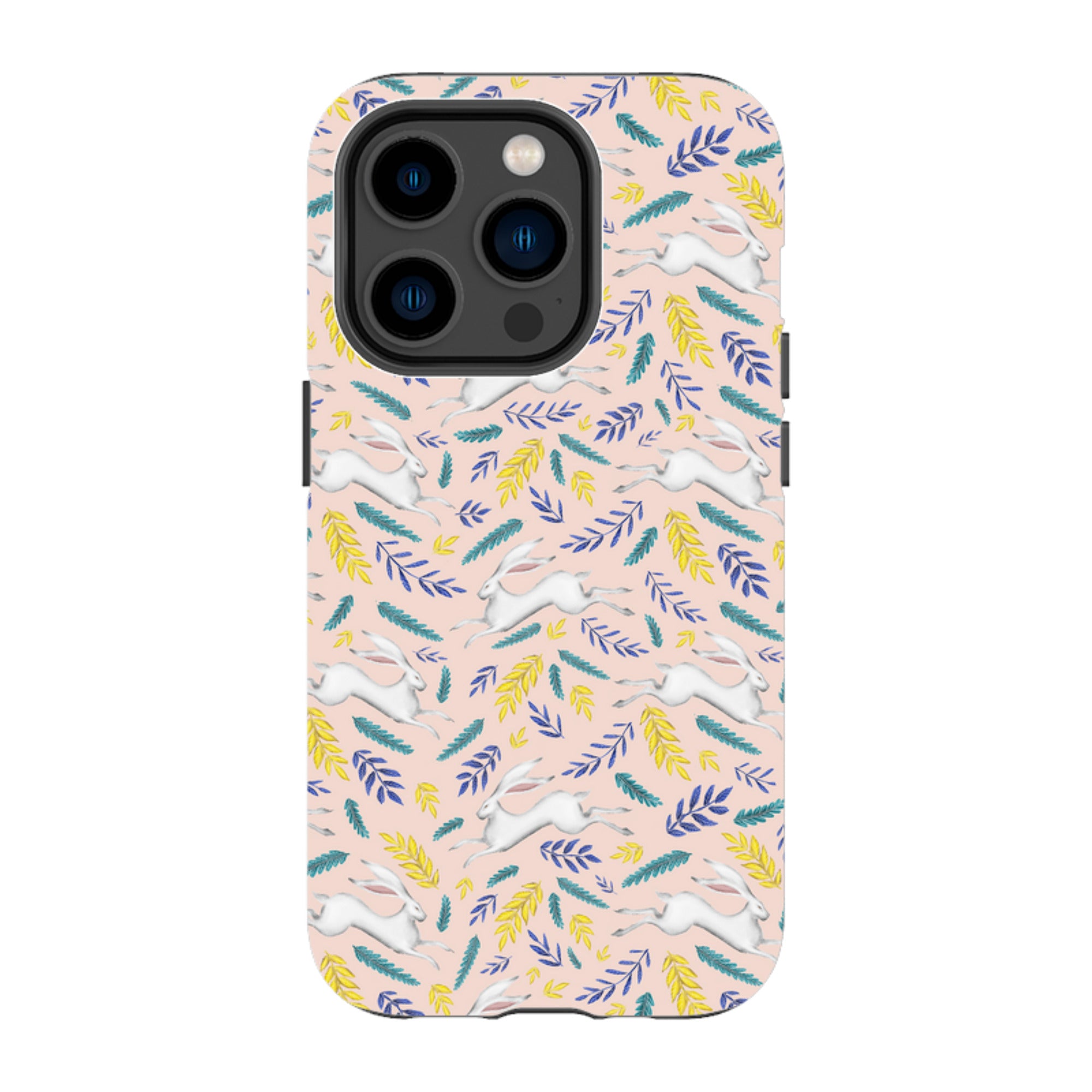 iPhone MagSafe Tough Case -  White Hare Pattern By Catherine Rowe