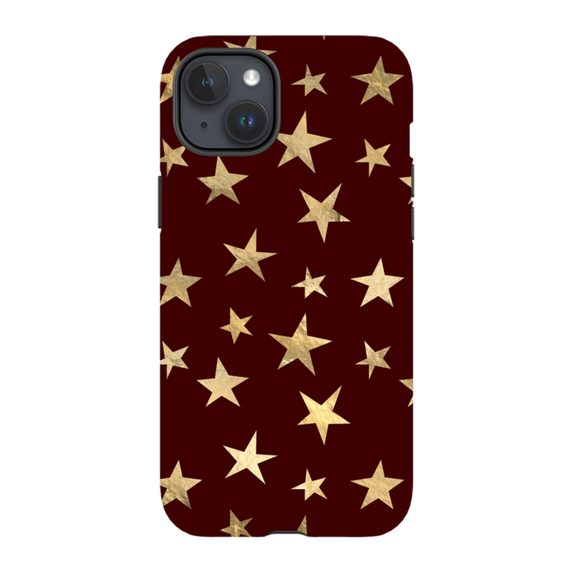 iPhone Tough Case - Brown and Gold Stars