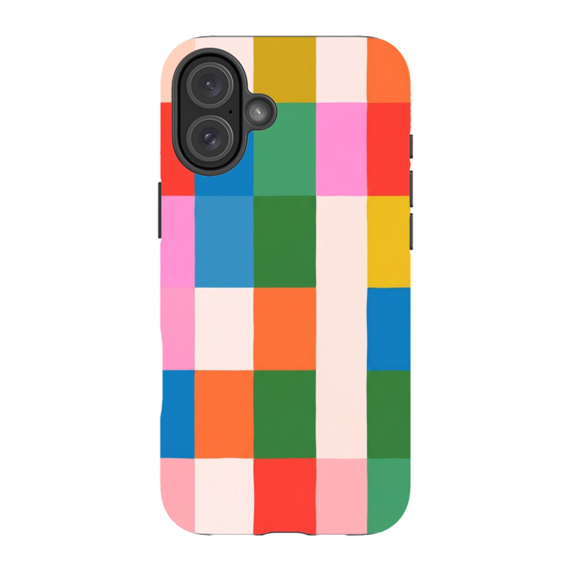 iPhone Tough Case - Multicolour Patchwork plaid