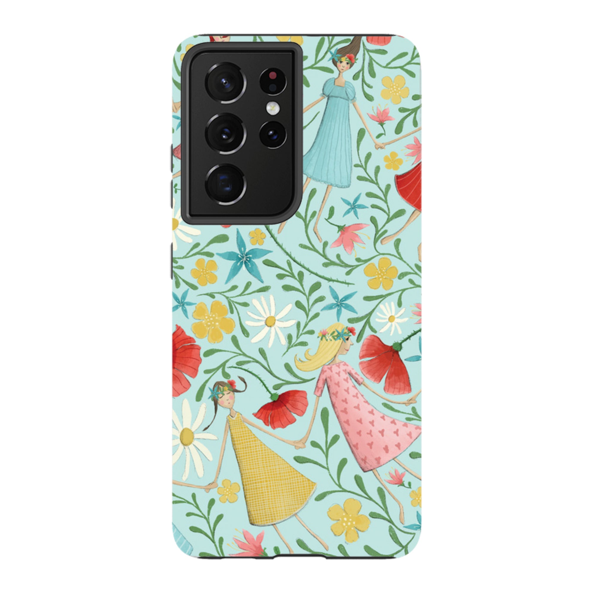 Samsung Tough Case - Midsummer Dance Blue By Maja Lindberg