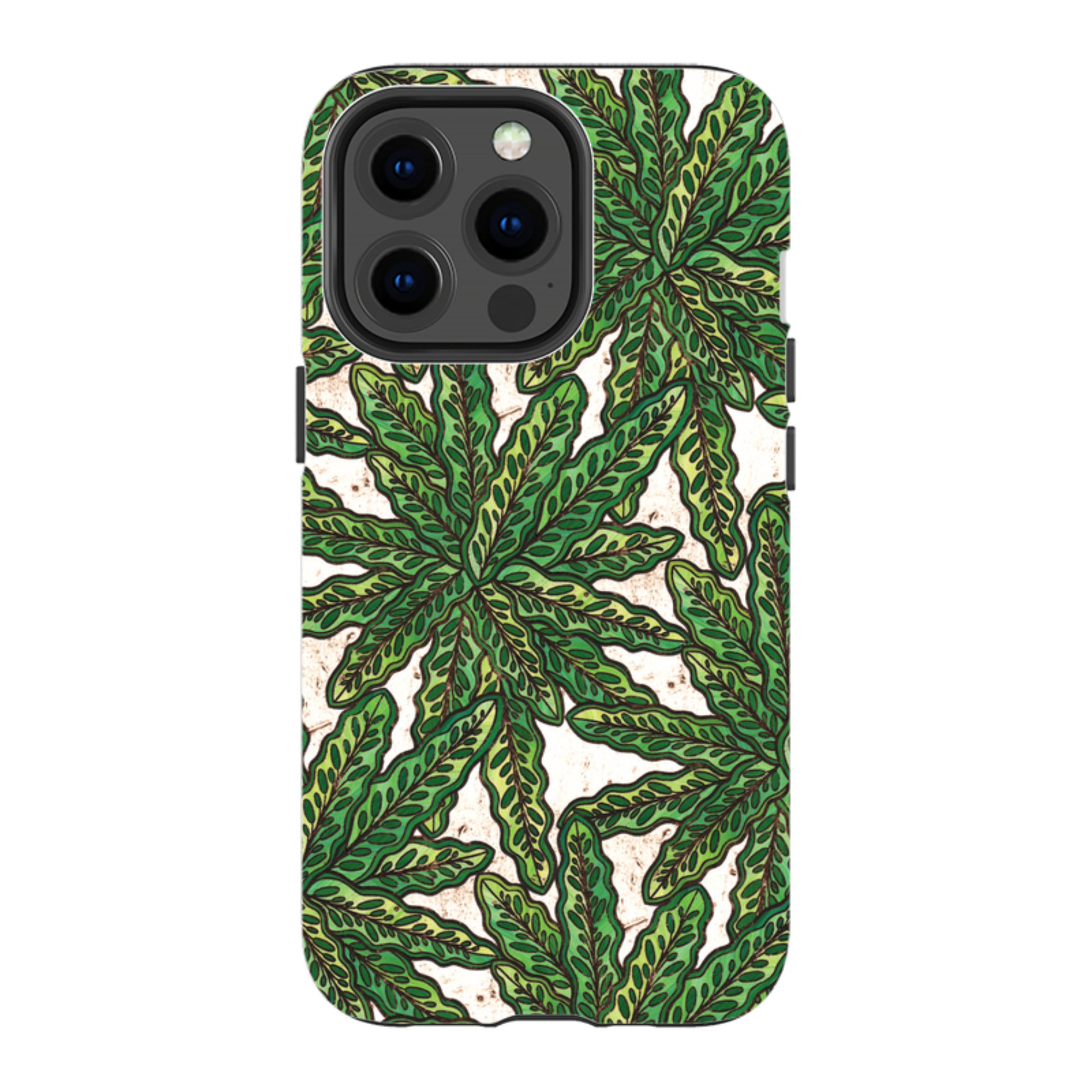 iPhone MagSafe Tough Case - Green Floral By Amelia Bowman