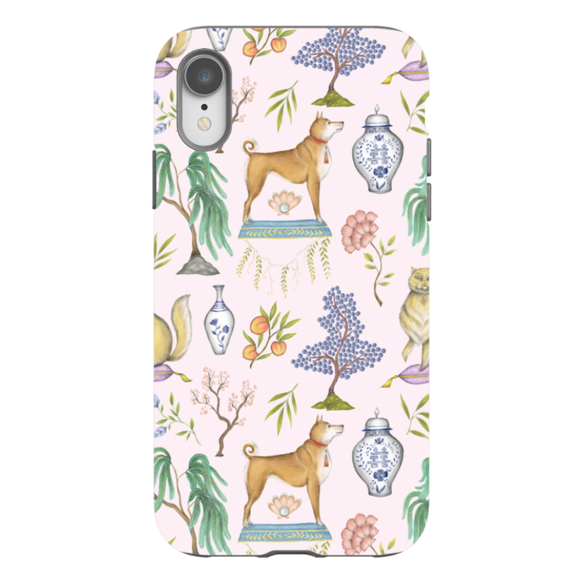 iPhone Tough Case - Chinoiserie Menagerie Pink By Catherine Rowe