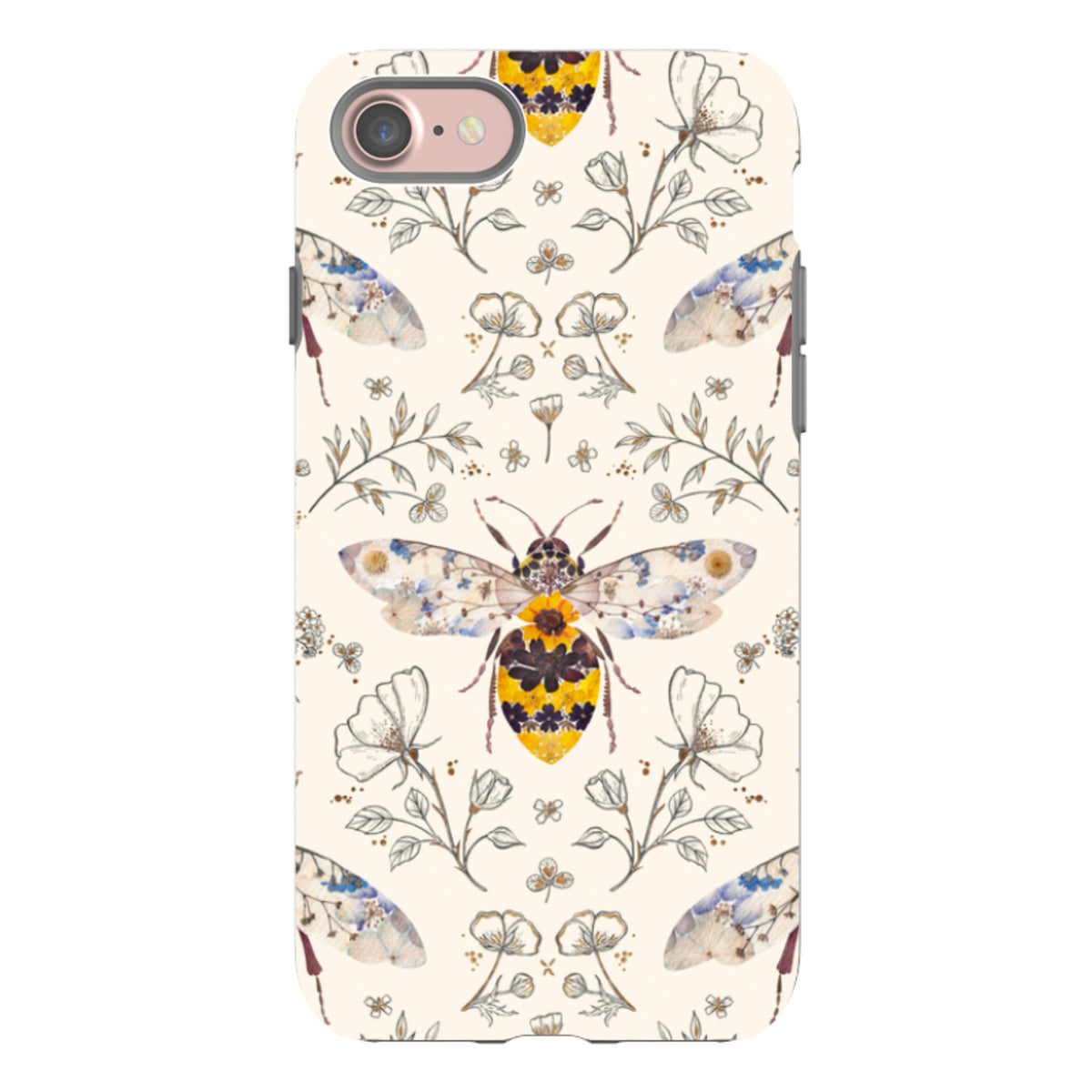 iPhone Tough Case - Alabaster Bumble Bee By Helen Ahpornsiri