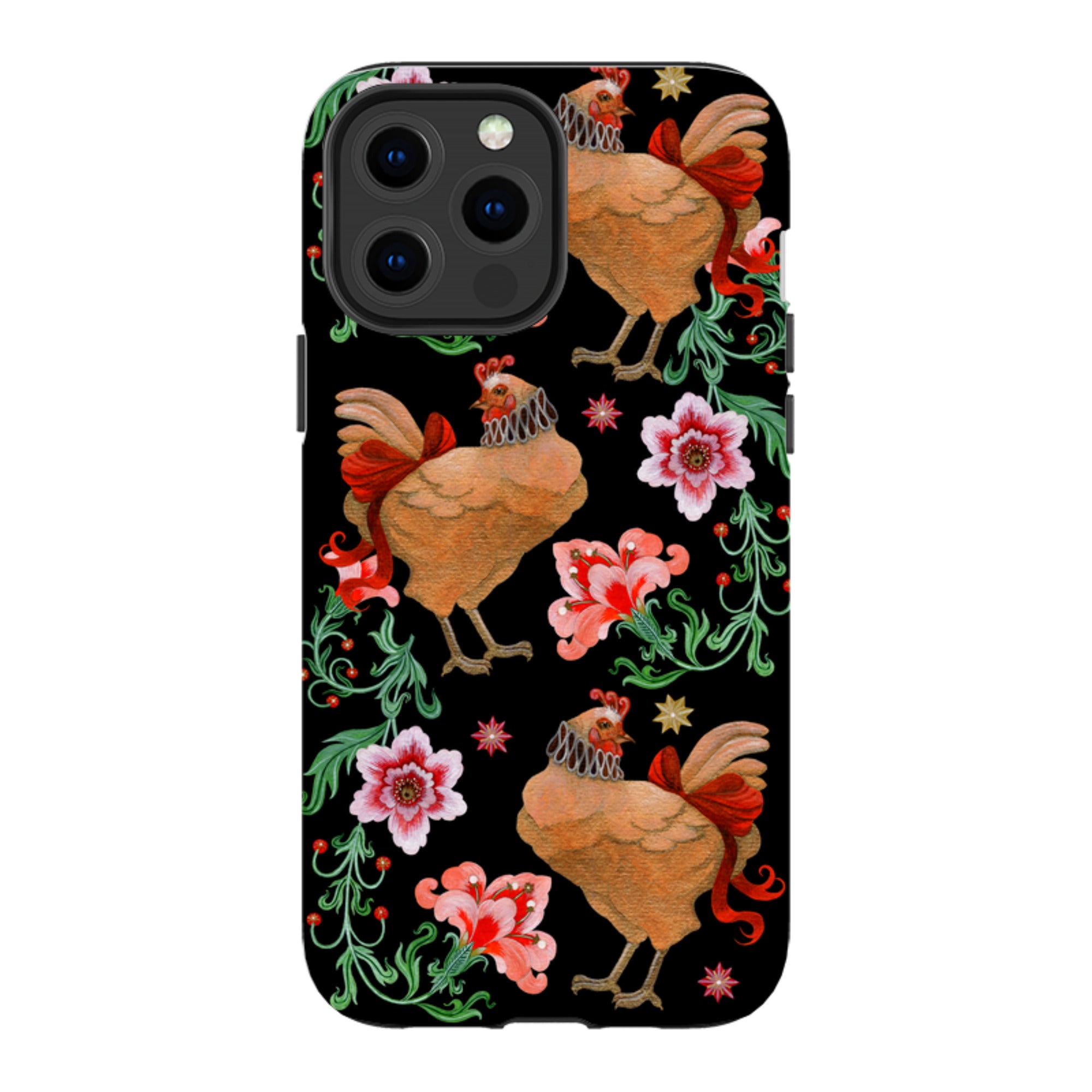 iPhone Tough  Case - Three French Hens By Maria Matos