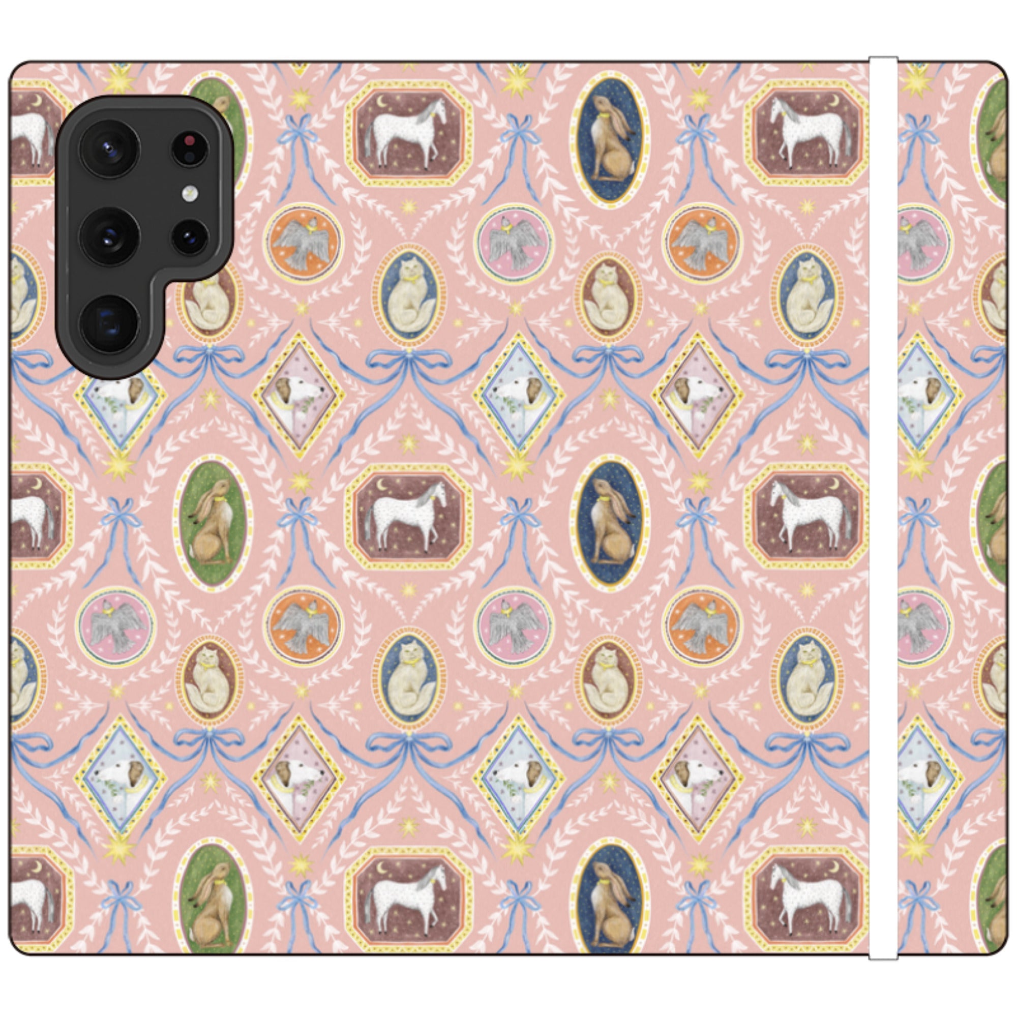 Charleston Peach Pink Wallet Case By Catherine Rowe