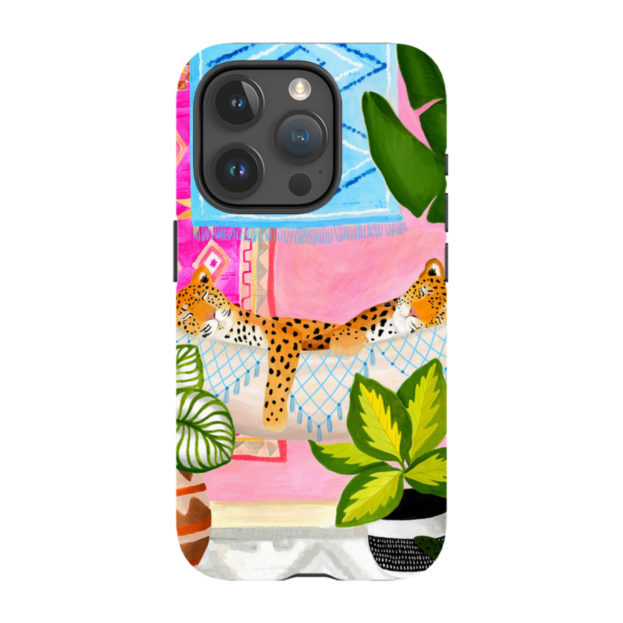 iPhone MagSafe Tough Case - Leopards in Hammock By Bex Parkin