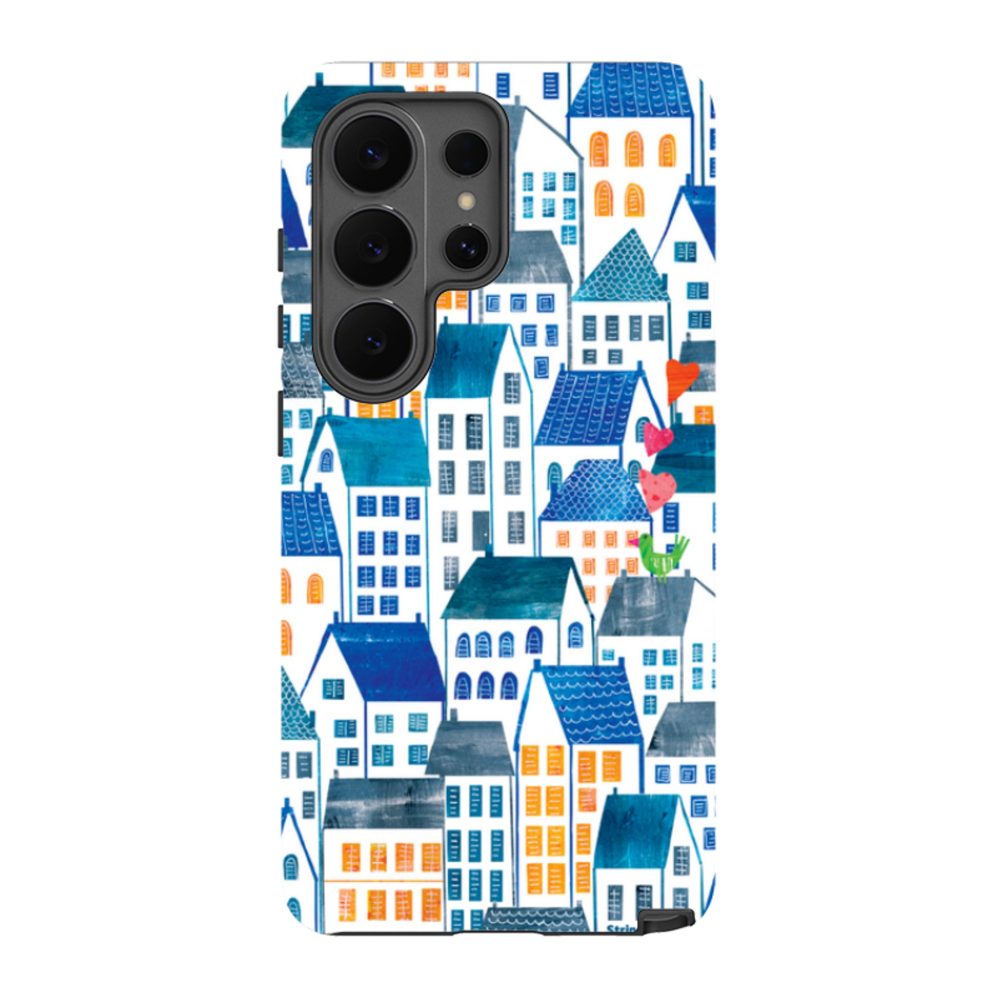 Samsung Tough Case - Blue Rooftop Houses By Tracey English