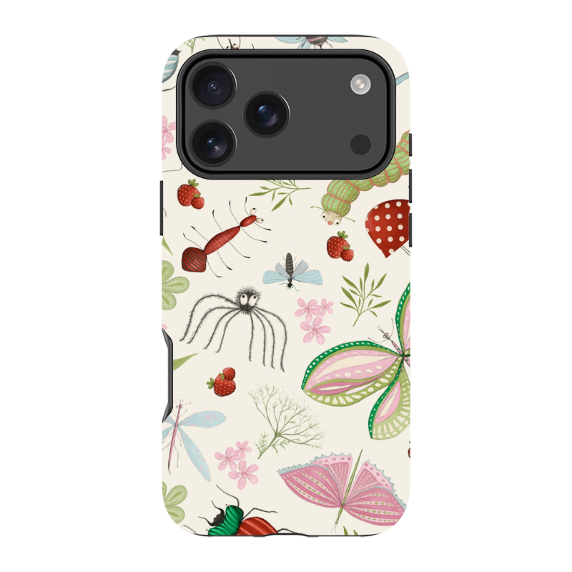iPhone Tough Case - Insects Pattern By Maja Lindberg