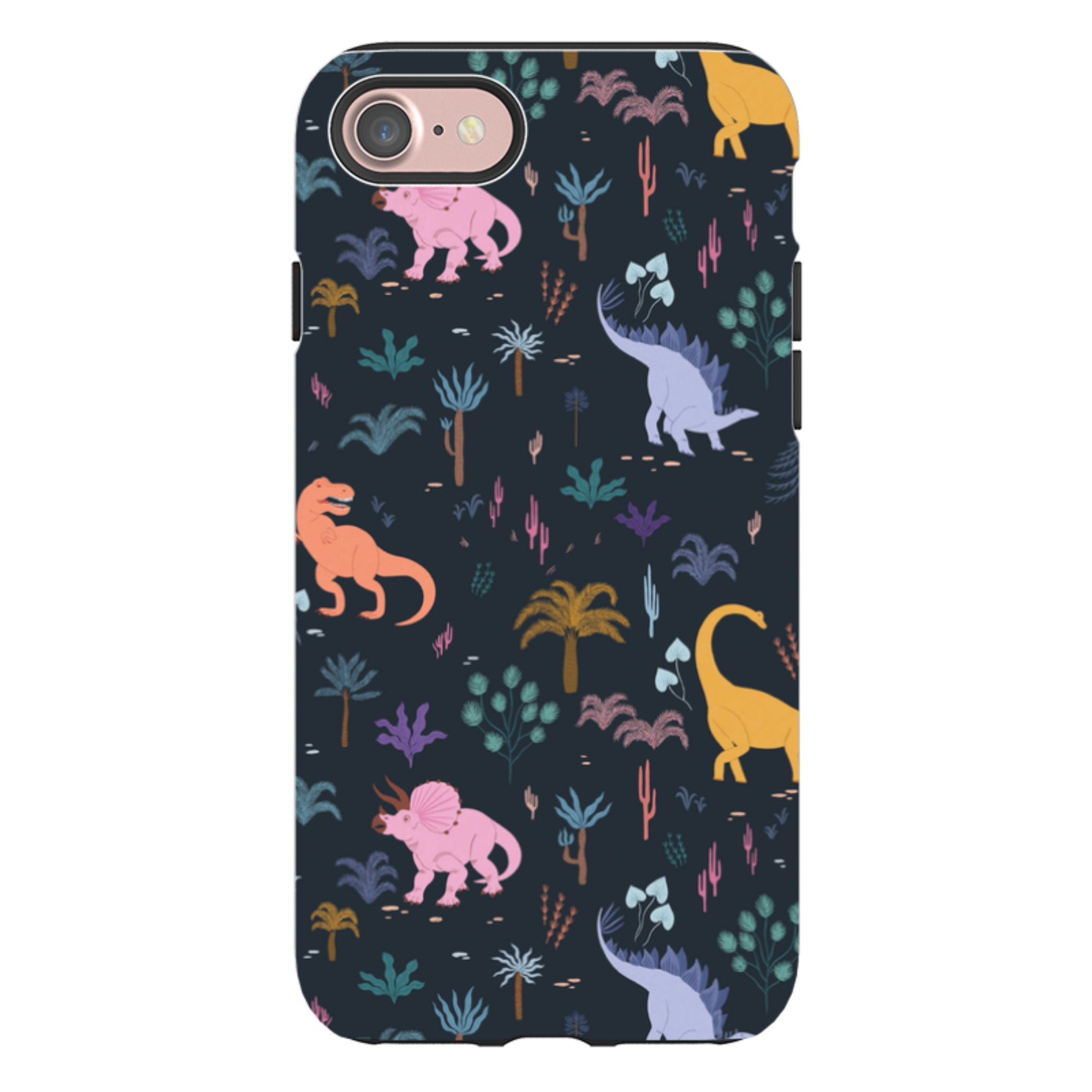 iPhone Tough Case - Dinosaur Pattern Dark By Meghann Rader
