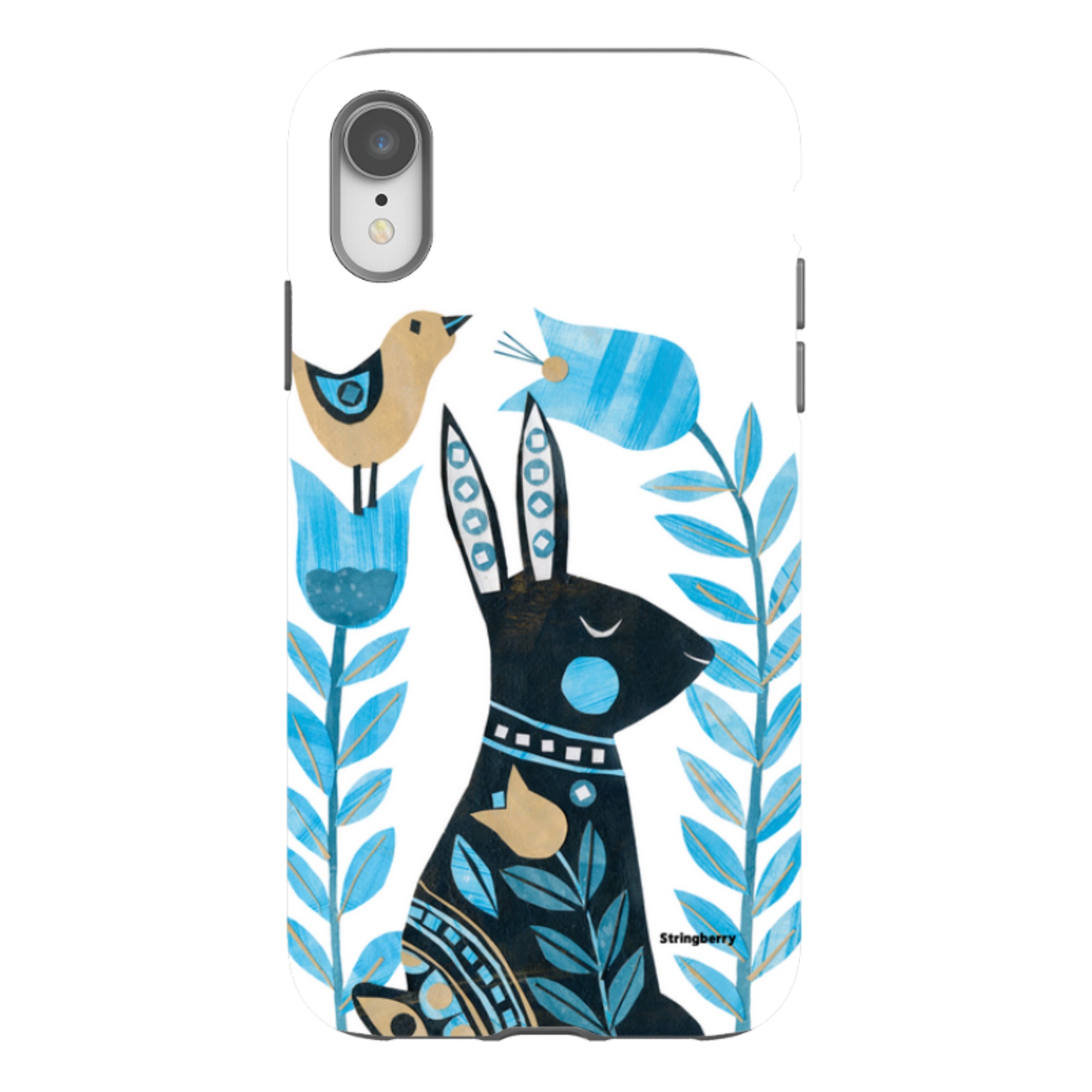 iPhone Tough Case - Folk Rabbit By Tracey English