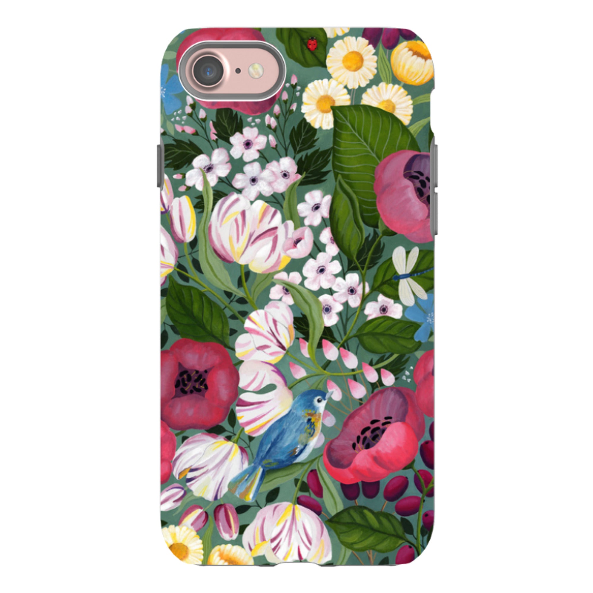 iPhone Tough Case - Bluebird Flowers By Bex Parkin