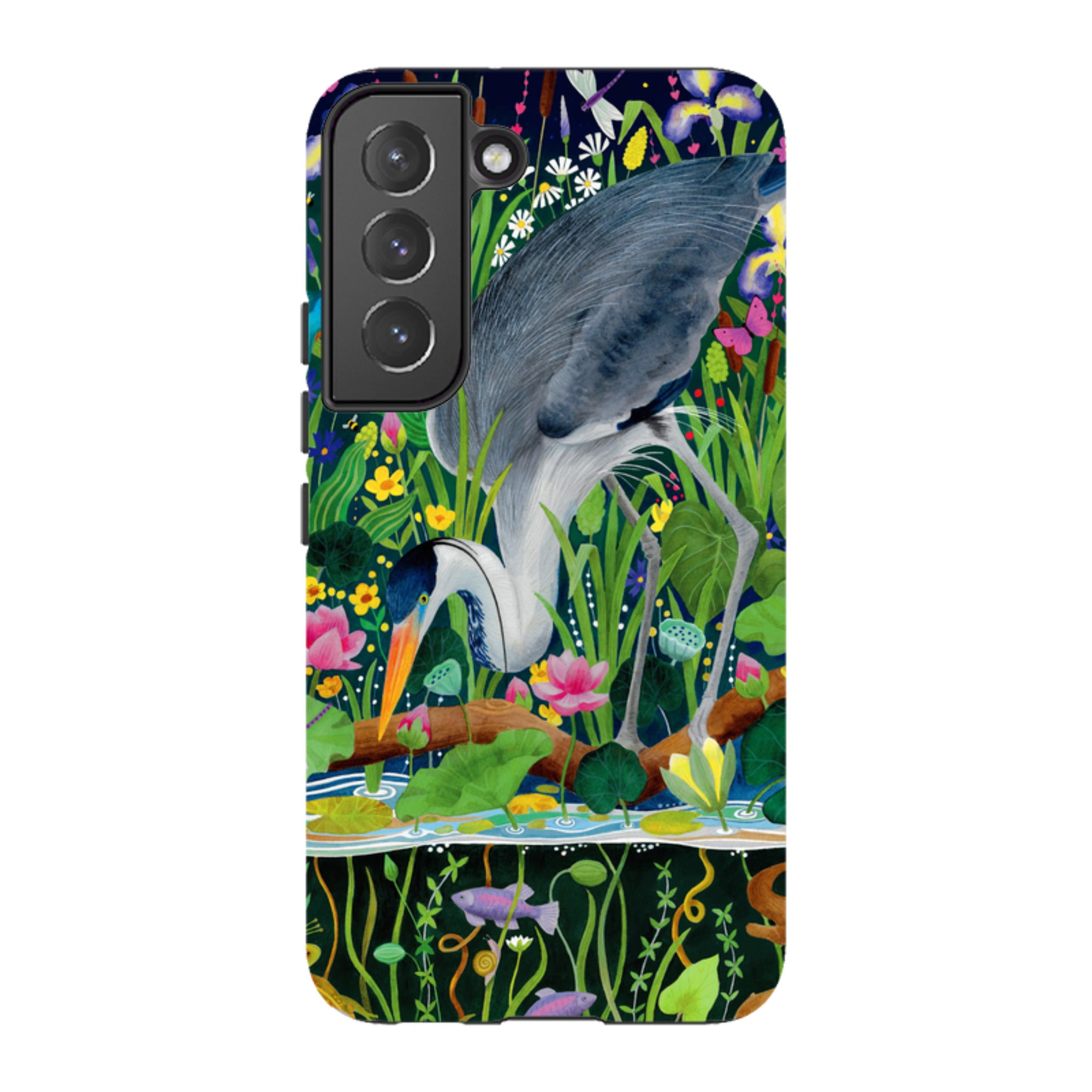 Samsung Tough Case - Heron Fishing By Bex Parkin