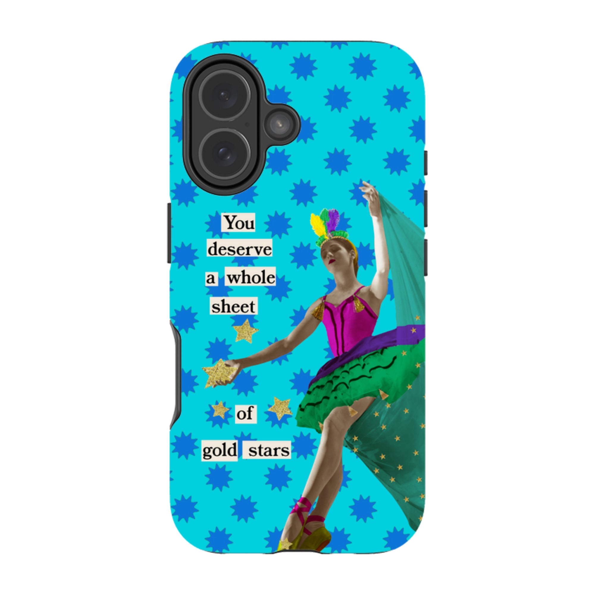 iPhone Tough Case - Gold Stars By Clare Jordan