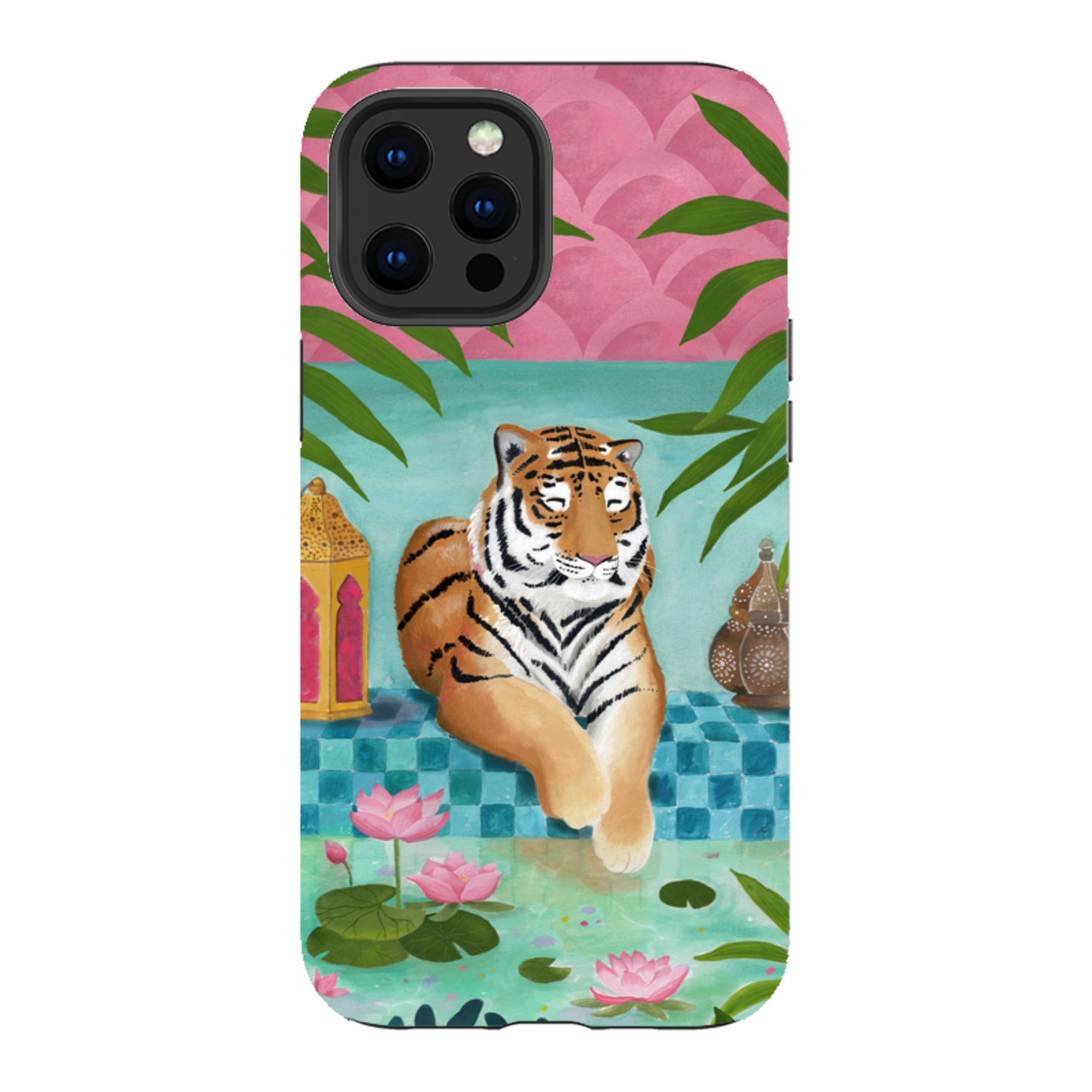 iPhone Tough Case - Lotus Tiger By Bex Parkin