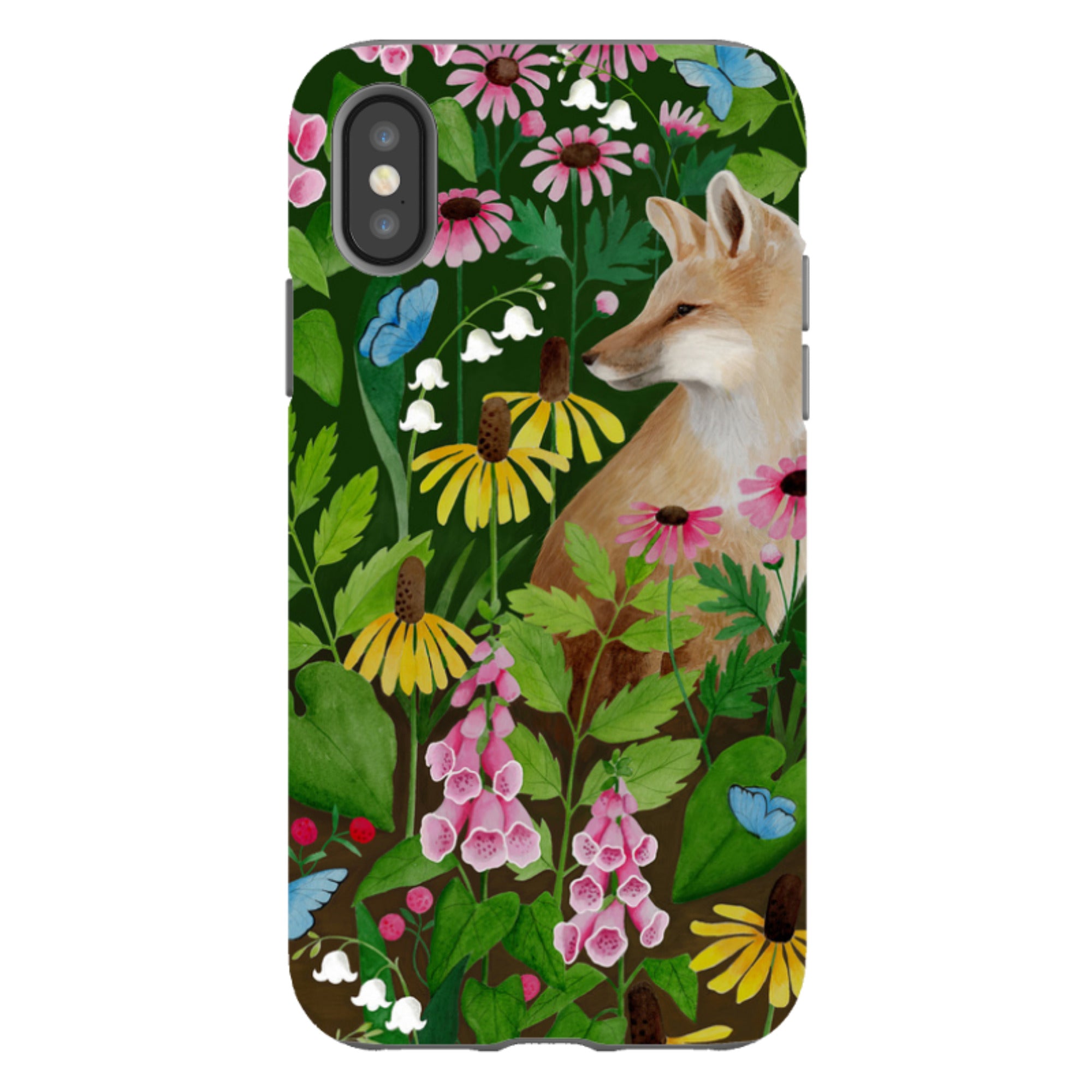 iPhone Tough Case - Fox And Foxgloves By Bex Parkin