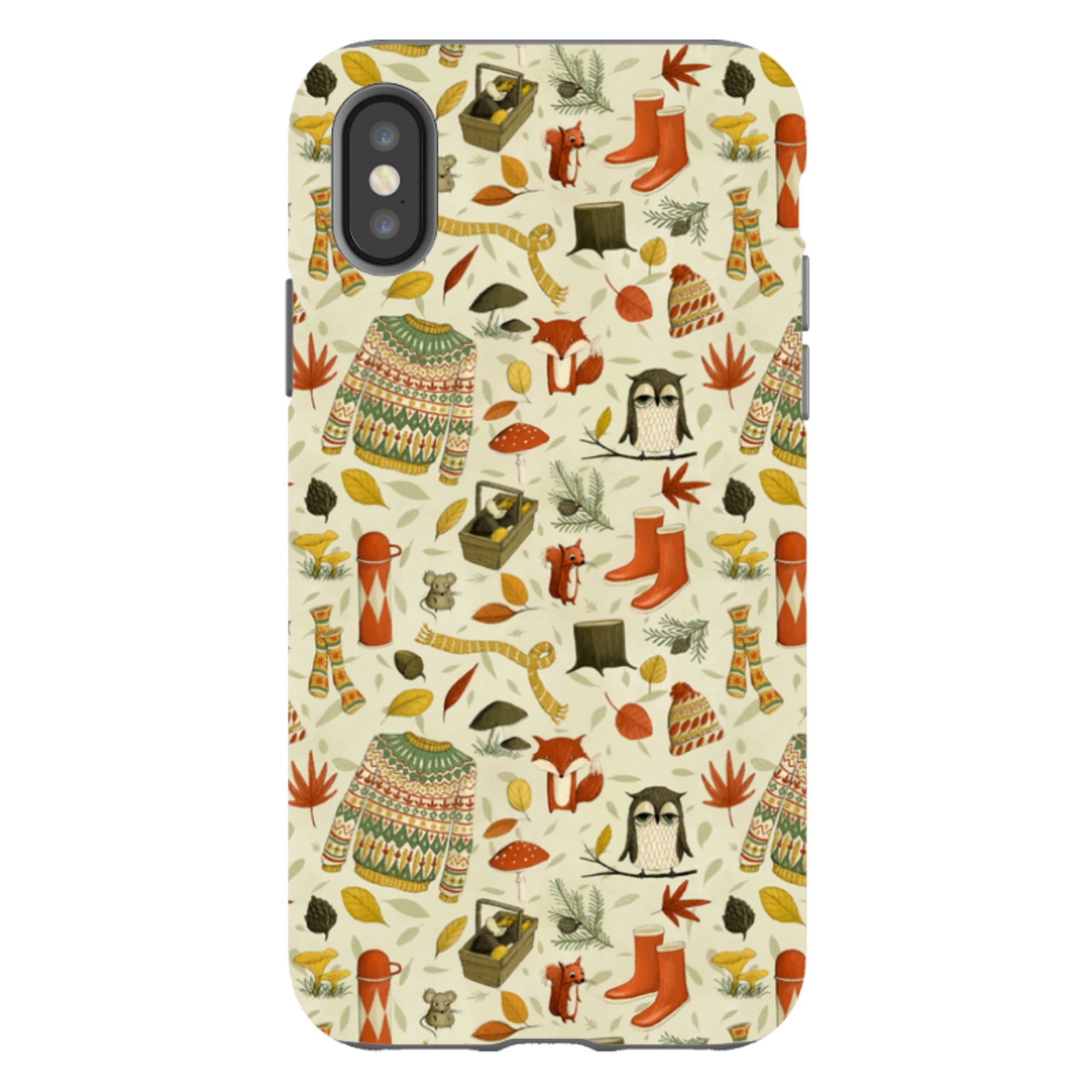 iPhone Tough Case - Autumn Pattern By Maja Lindberg