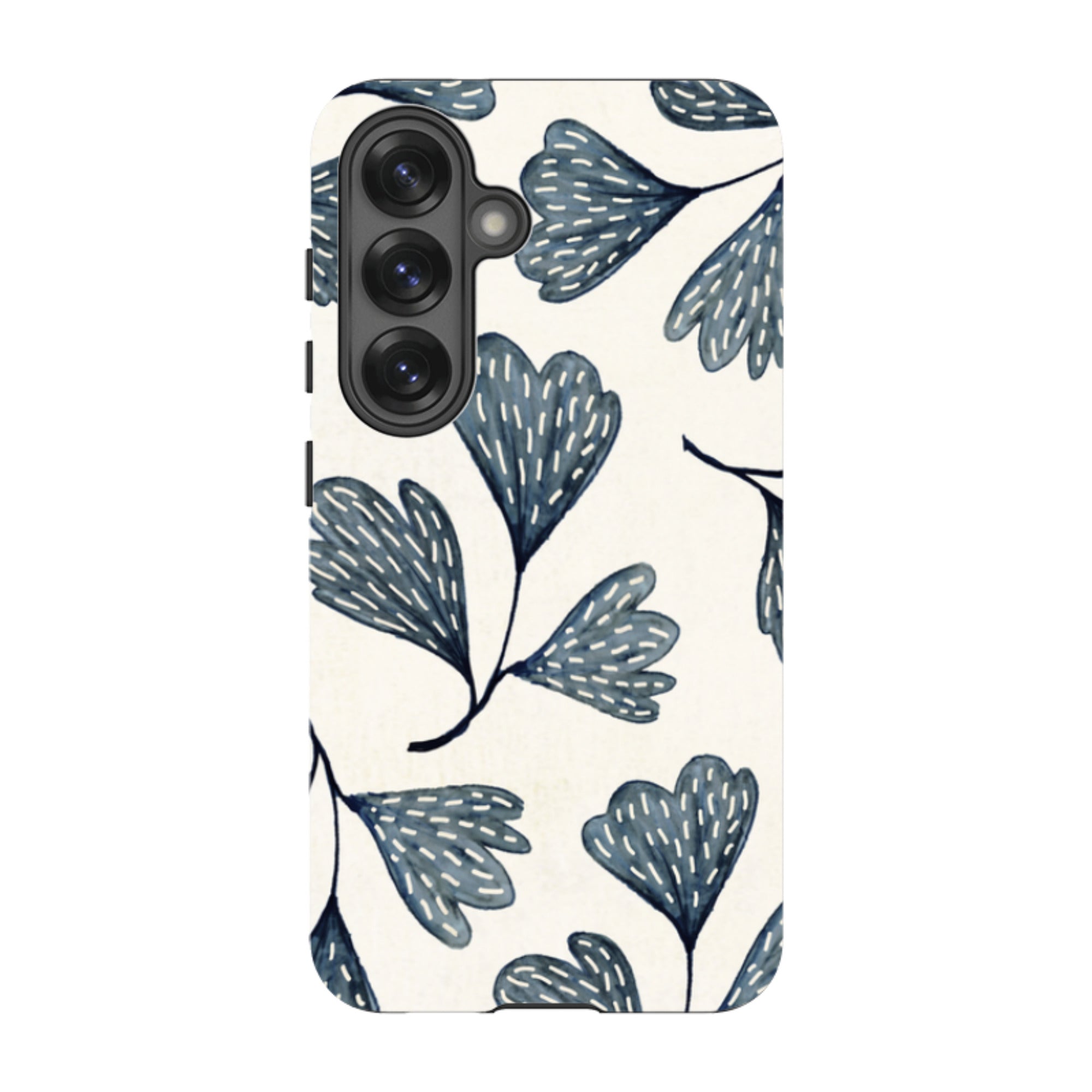 Samsung Tough Case - Indigo Leaves By Katherine Quinn