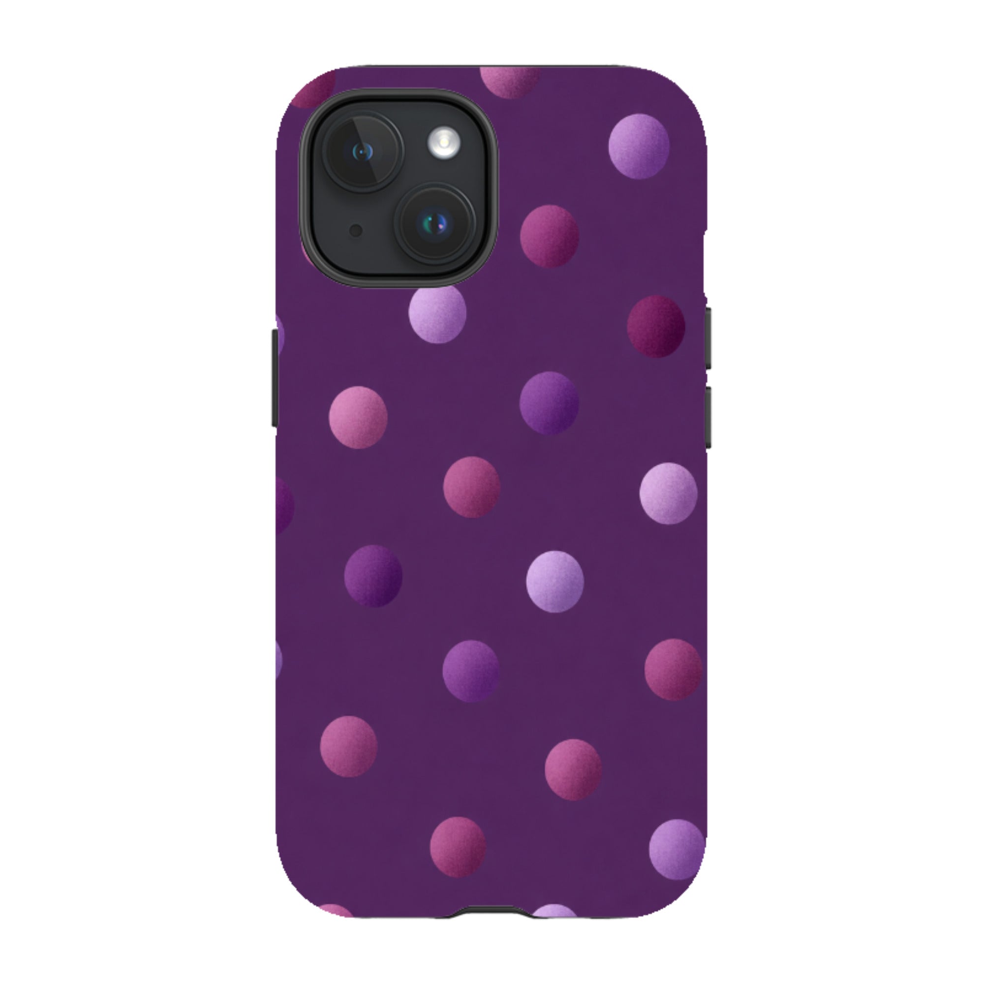 iPhone MagSafe Tough Case - Purple Polka Dot