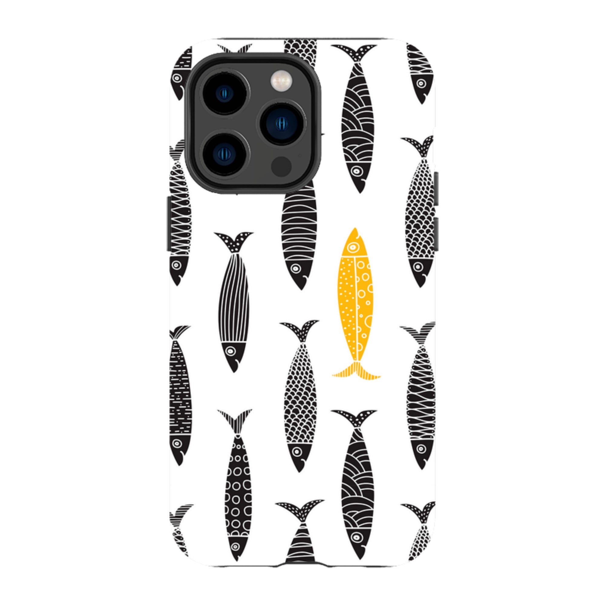 iPhone MagSafe Tough Case - Black and Gold Sardines
