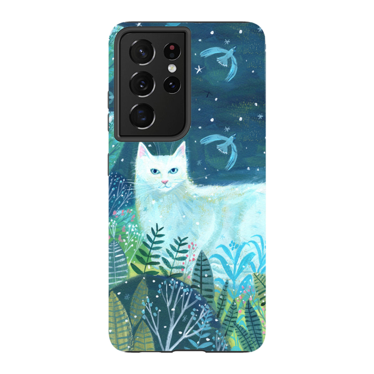 Samsung Tough Case - White Cat By Mary Stubberfield