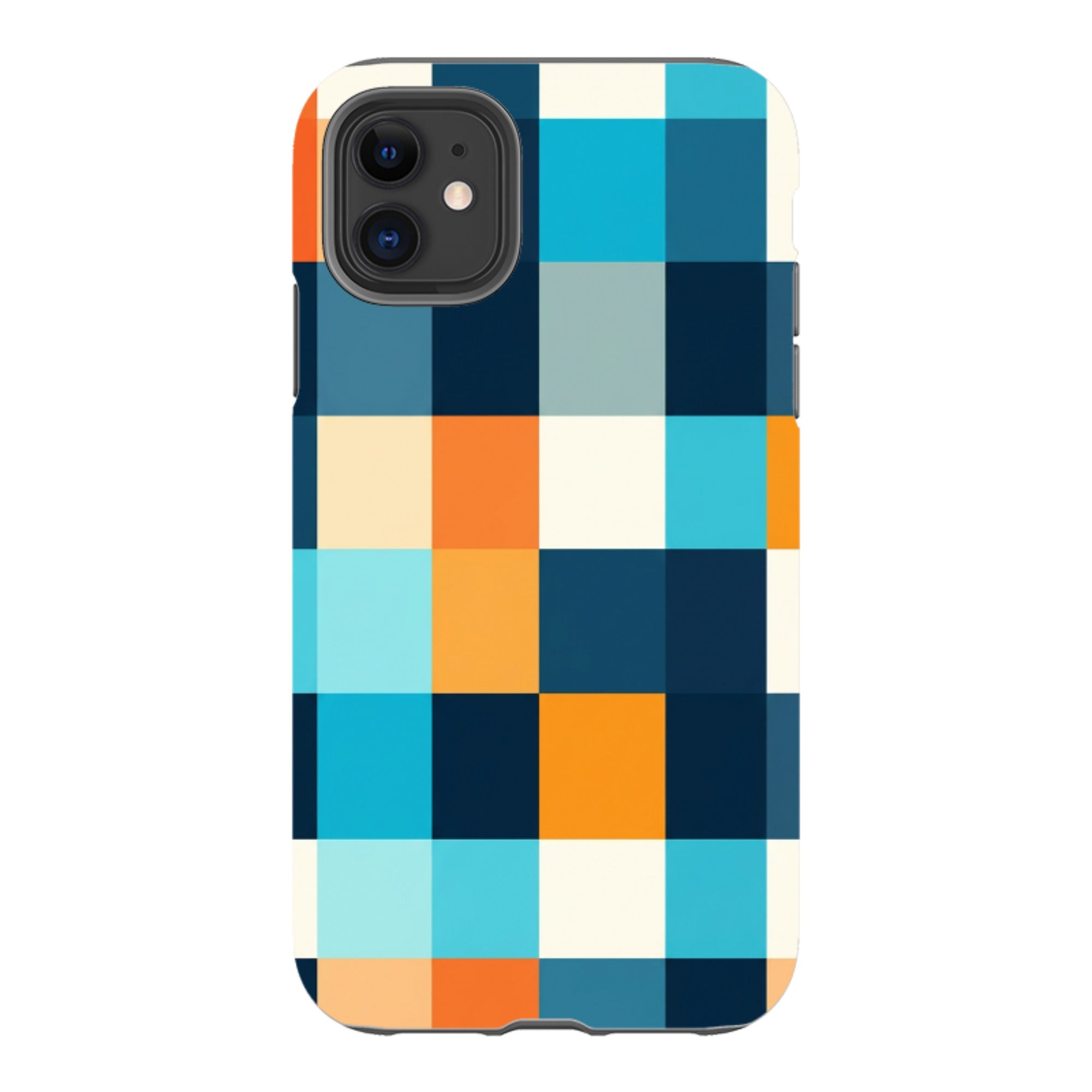 iPhone Tough Case - Navy Blue & Orange