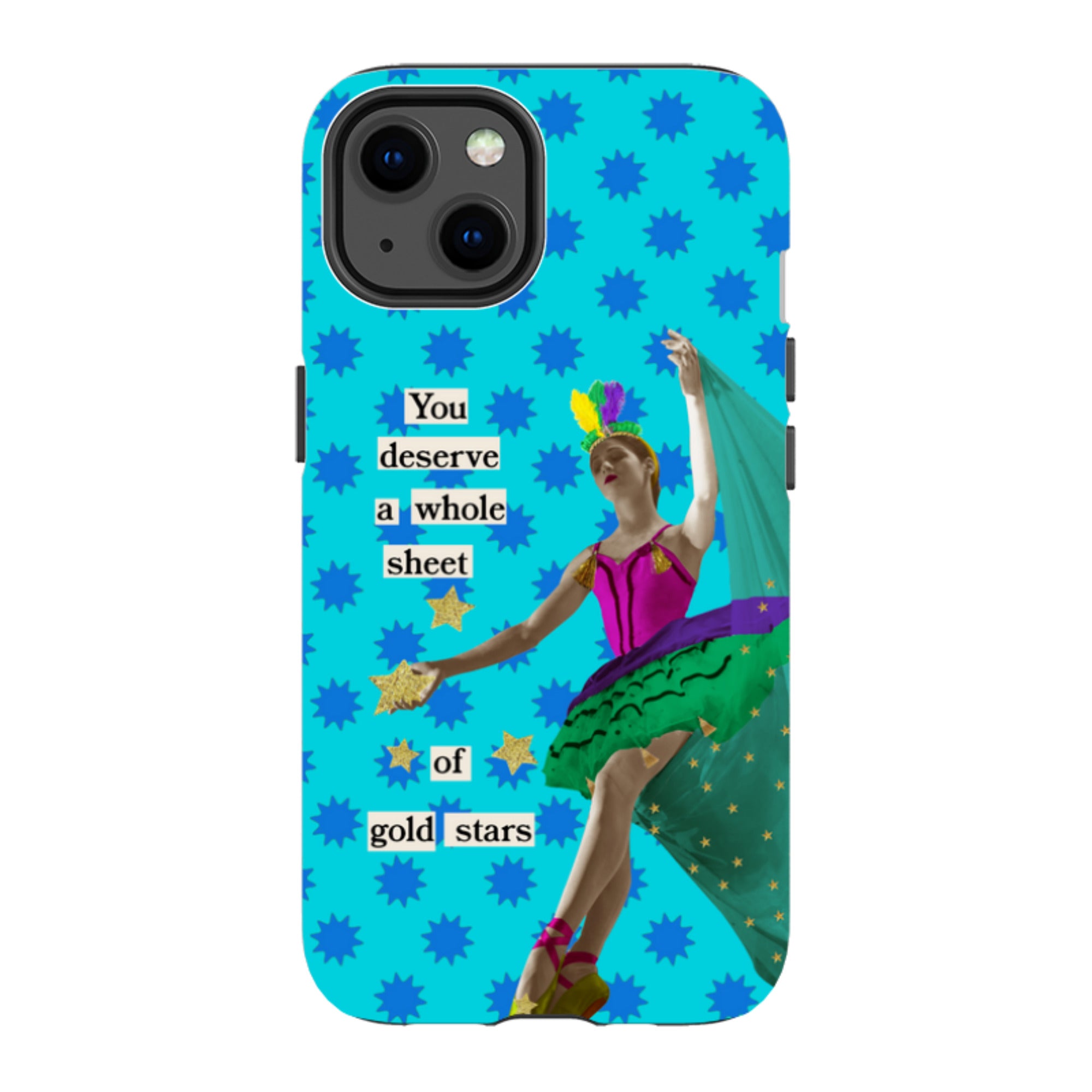iPhone Tough Case - Gold Stars By Clare Jordan