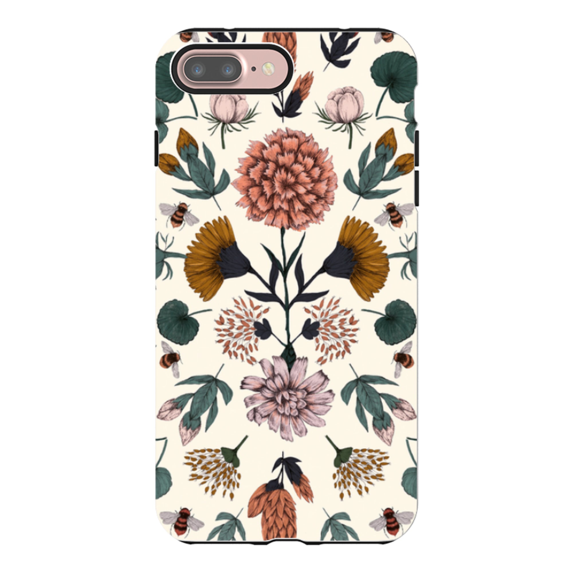 iPhone Tough Case - Floral Bees By Jade Mosinski