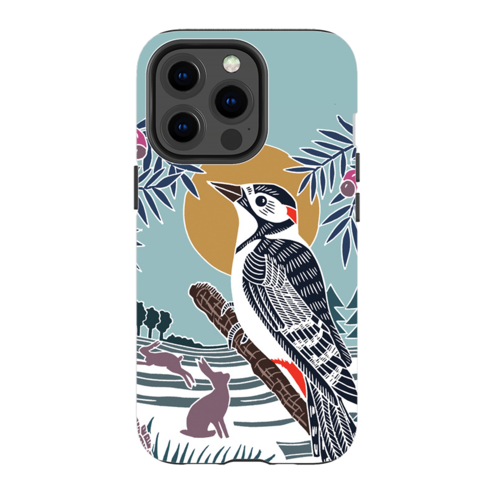 iPhone Tough Case - Woodpecker Brown By Kate Heiss