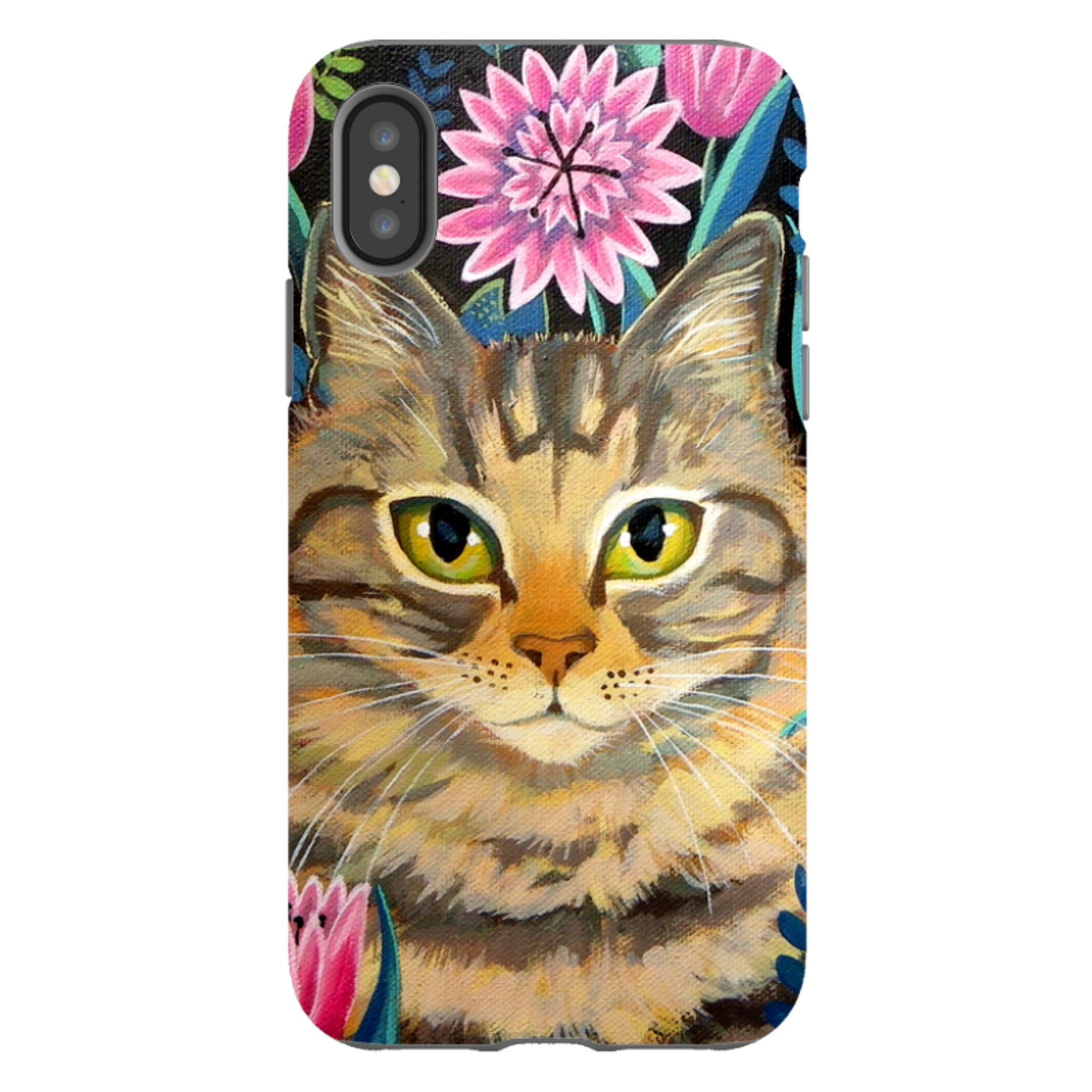 iPhone Tough Case - Tabby Cat By Mary Stubberfield