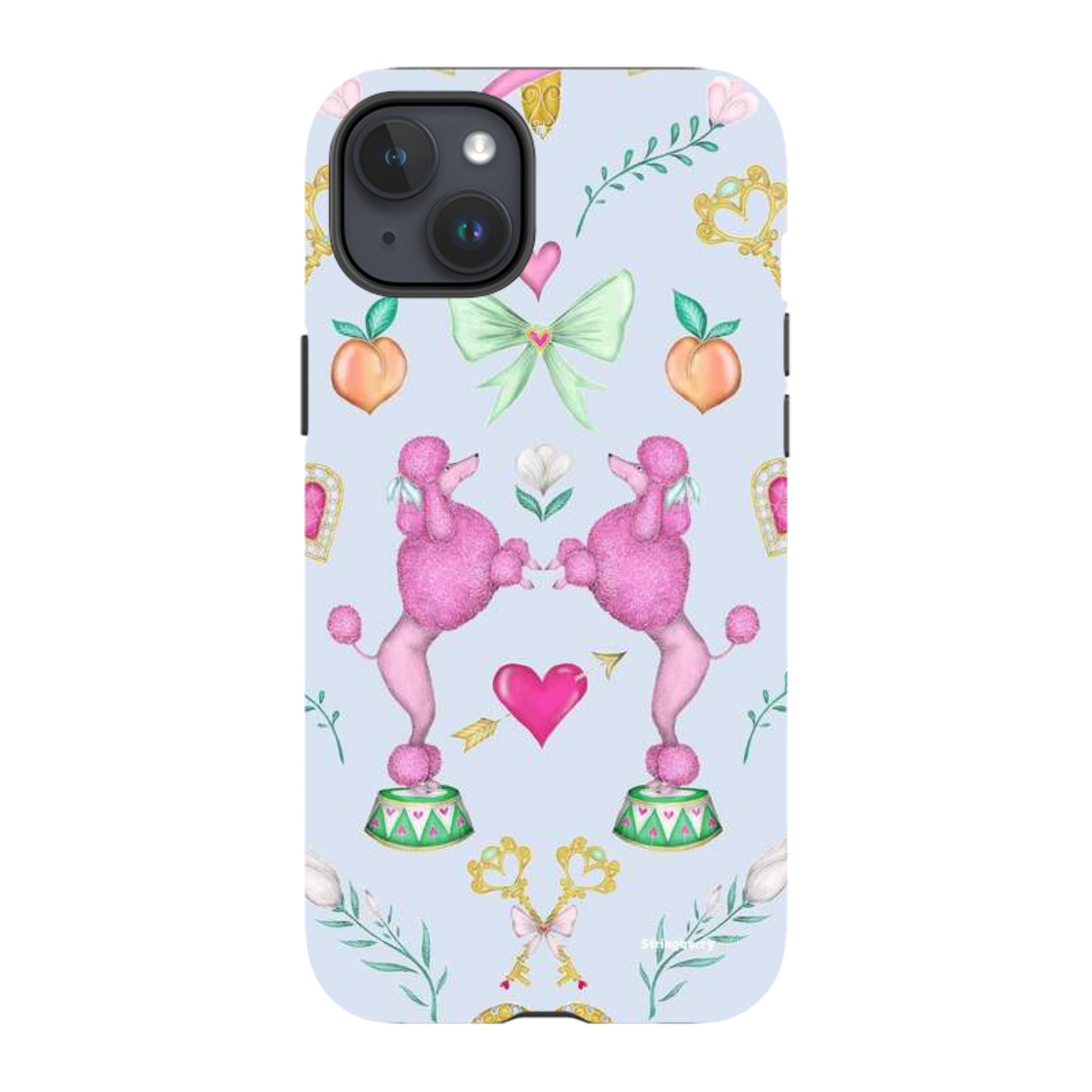 iPhone Tough Case - Pink Poodle Parlour Powder By Catherine Rowe