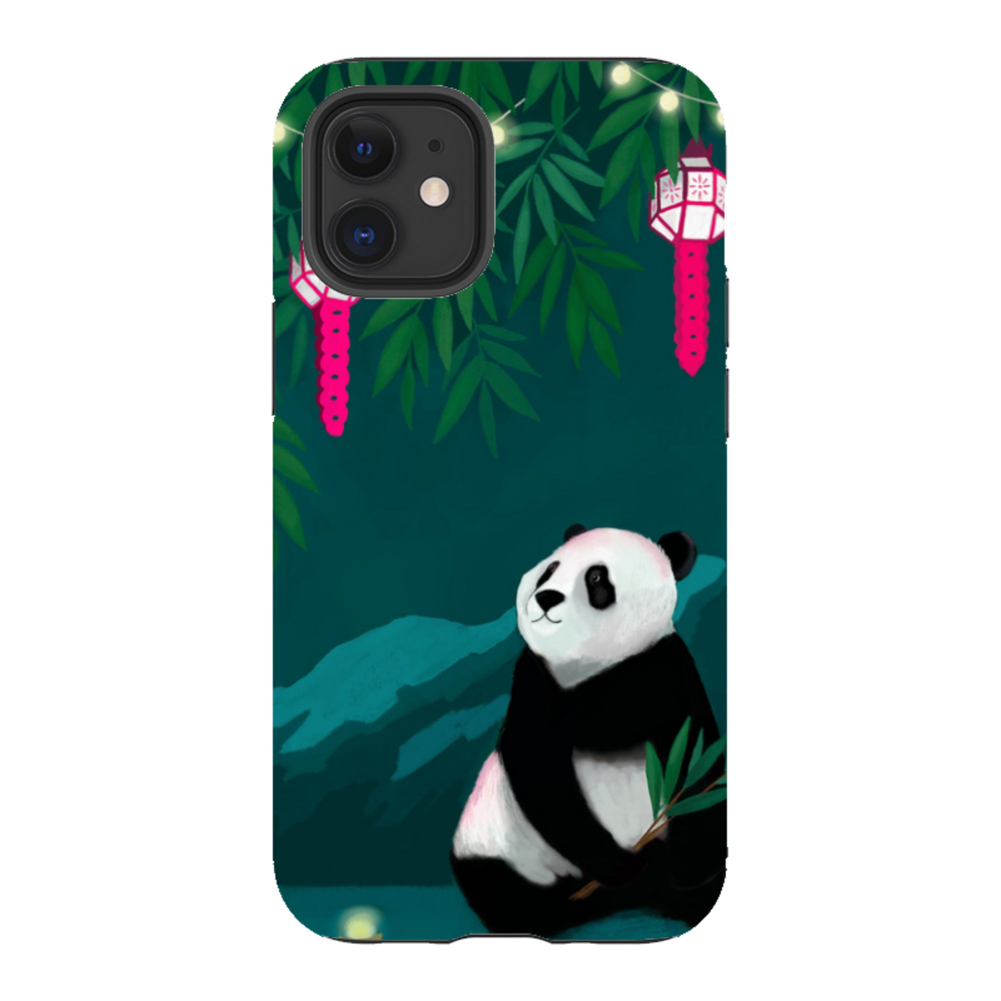 iPhone Tough Case - Panda And Lanterns By Bex Parkin